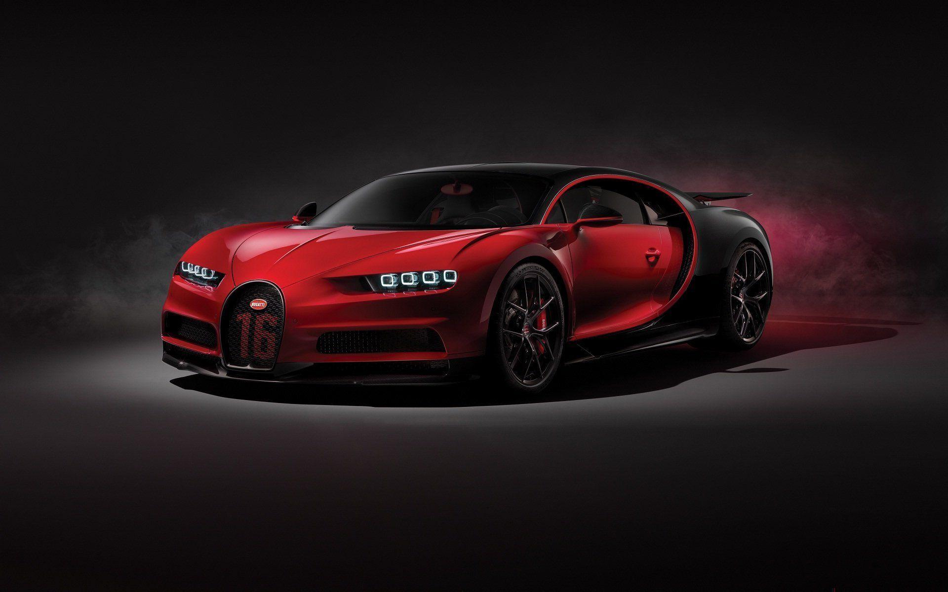 Bugatti Chiron red black concept beautiful car wallpaper