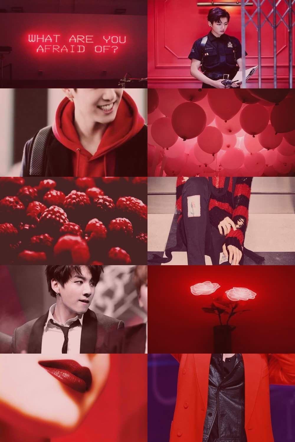 Jeon Jungkook as the color Red.. Lou Ann. Bts wallpaper