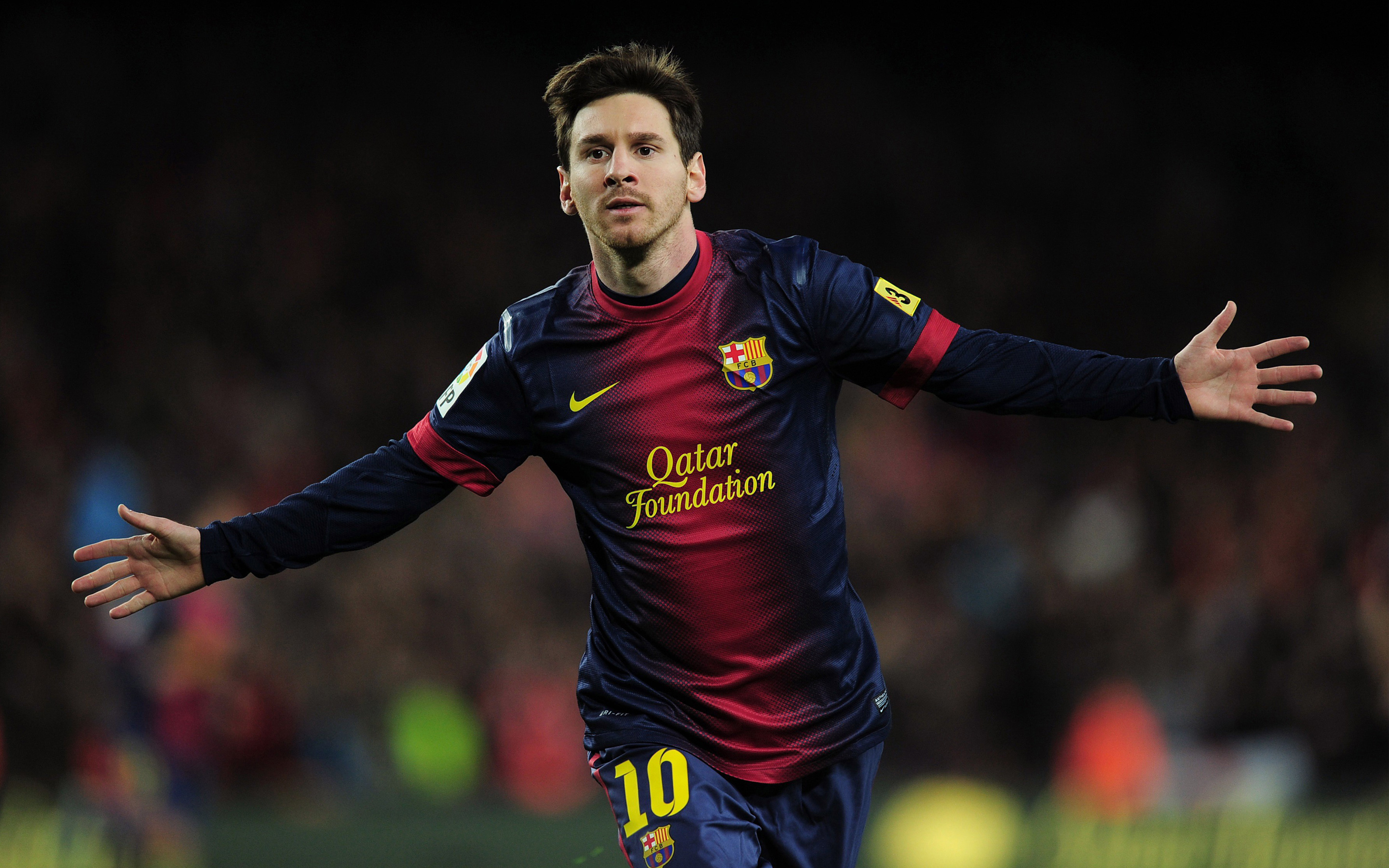 Messi 4K wallpaper for your desktop or mobile screen free and easy to download
