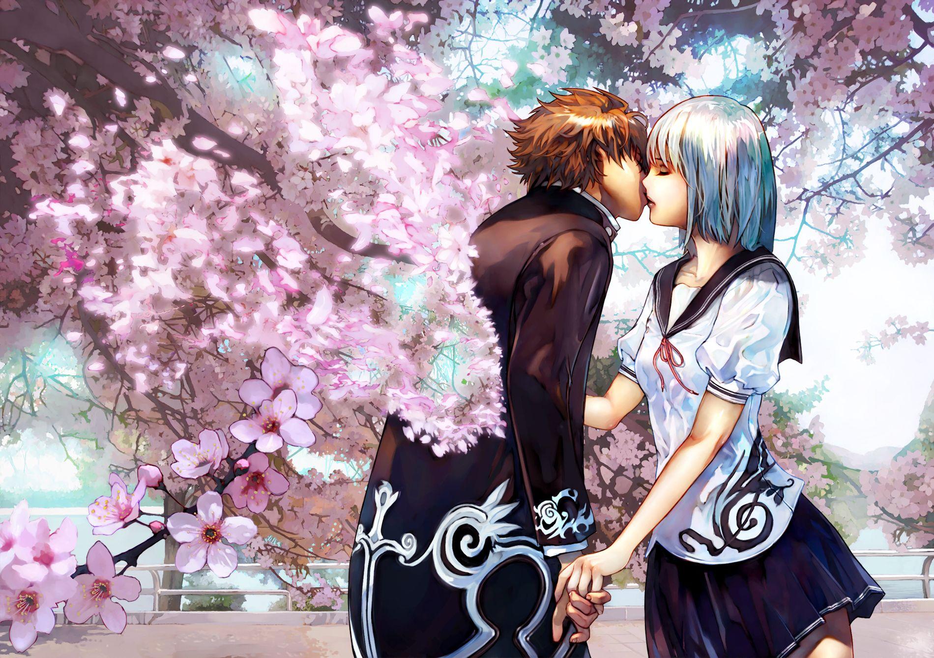 Anime Love HD Wallpaper. Anime love couple, Romantic anime