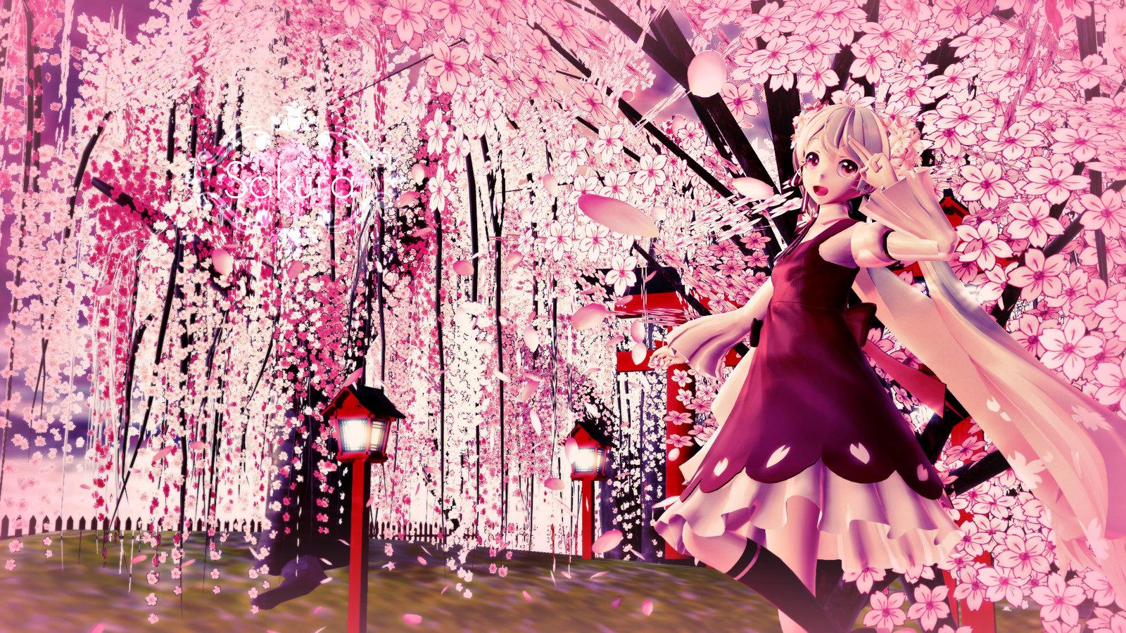 Free download MMD] Sakura wallpaper HD by LenMJPU [1600x900