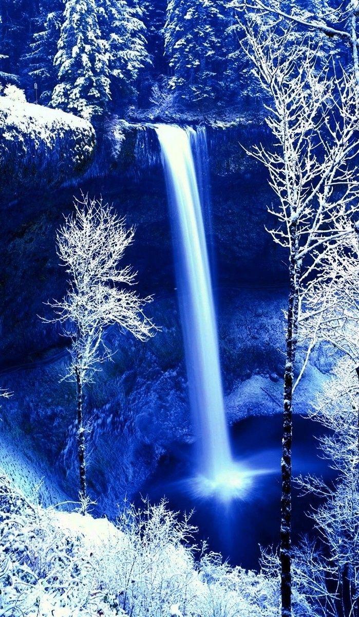 3D Blue Waterfall Wallpapers iPhone