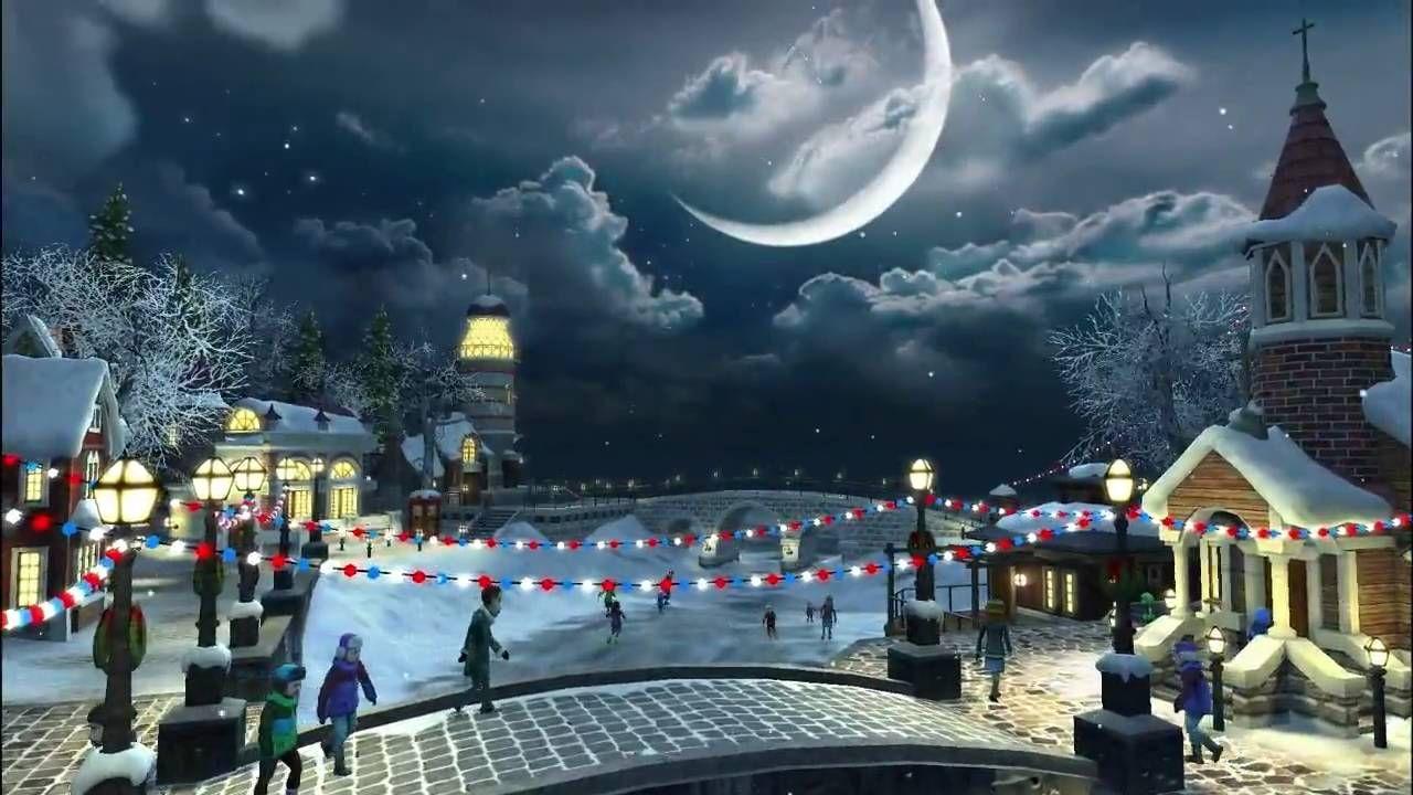 Snow Village 3D Screensaver. Christmas landscape, Christmas desktop wallpaper, Snow village