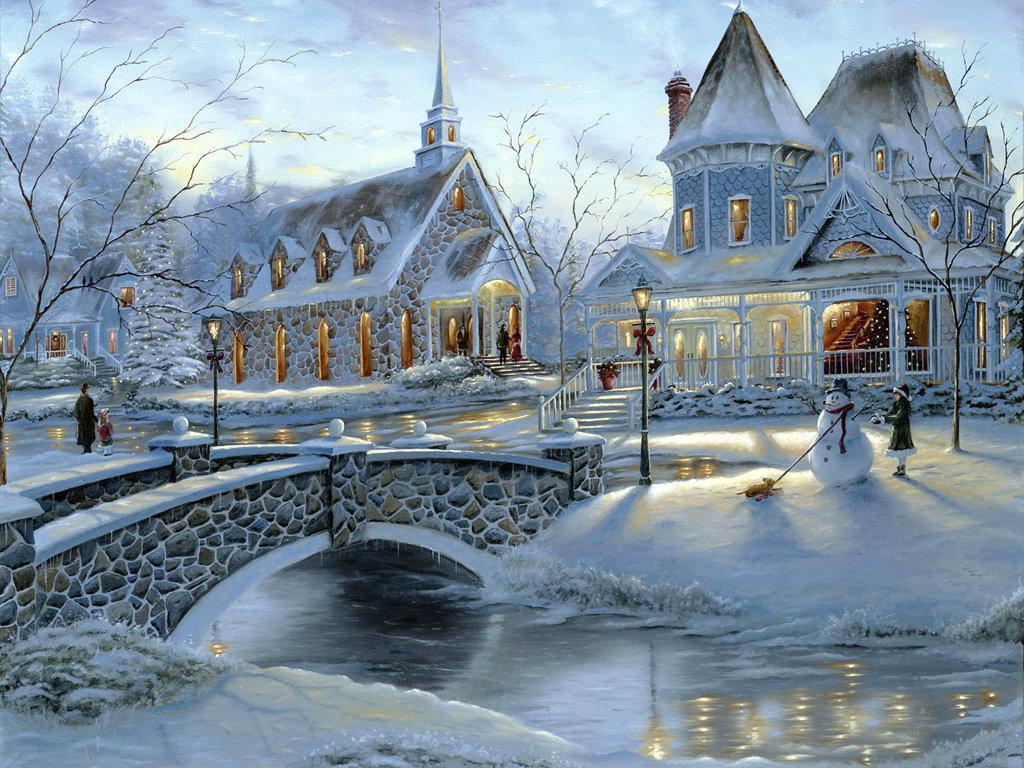 Free download Christmas Painting For Desktops [1024x768]