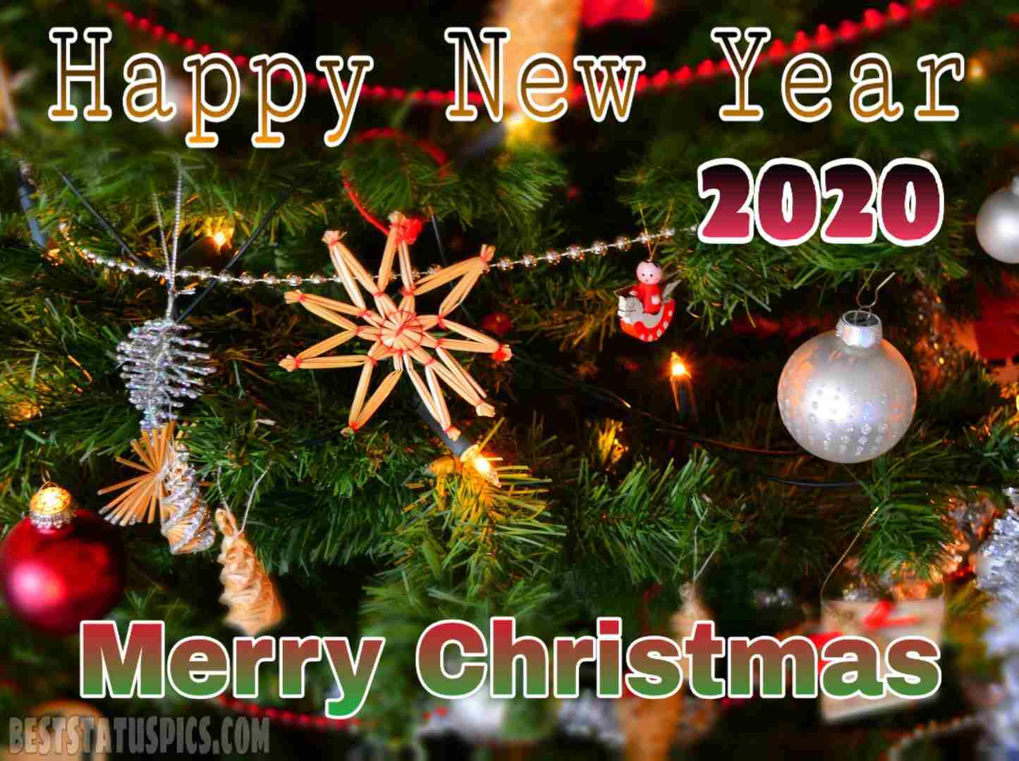 Merry Christmas Happy New Year 2020 Facebook Cover, Whatsapp