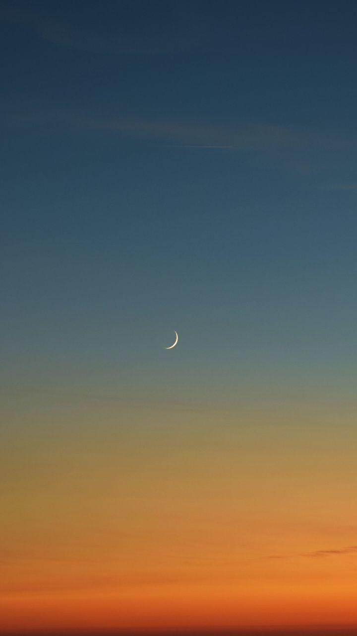 Sunset, minimal, starry sky, beautiful, 720x1280 wallpaper
