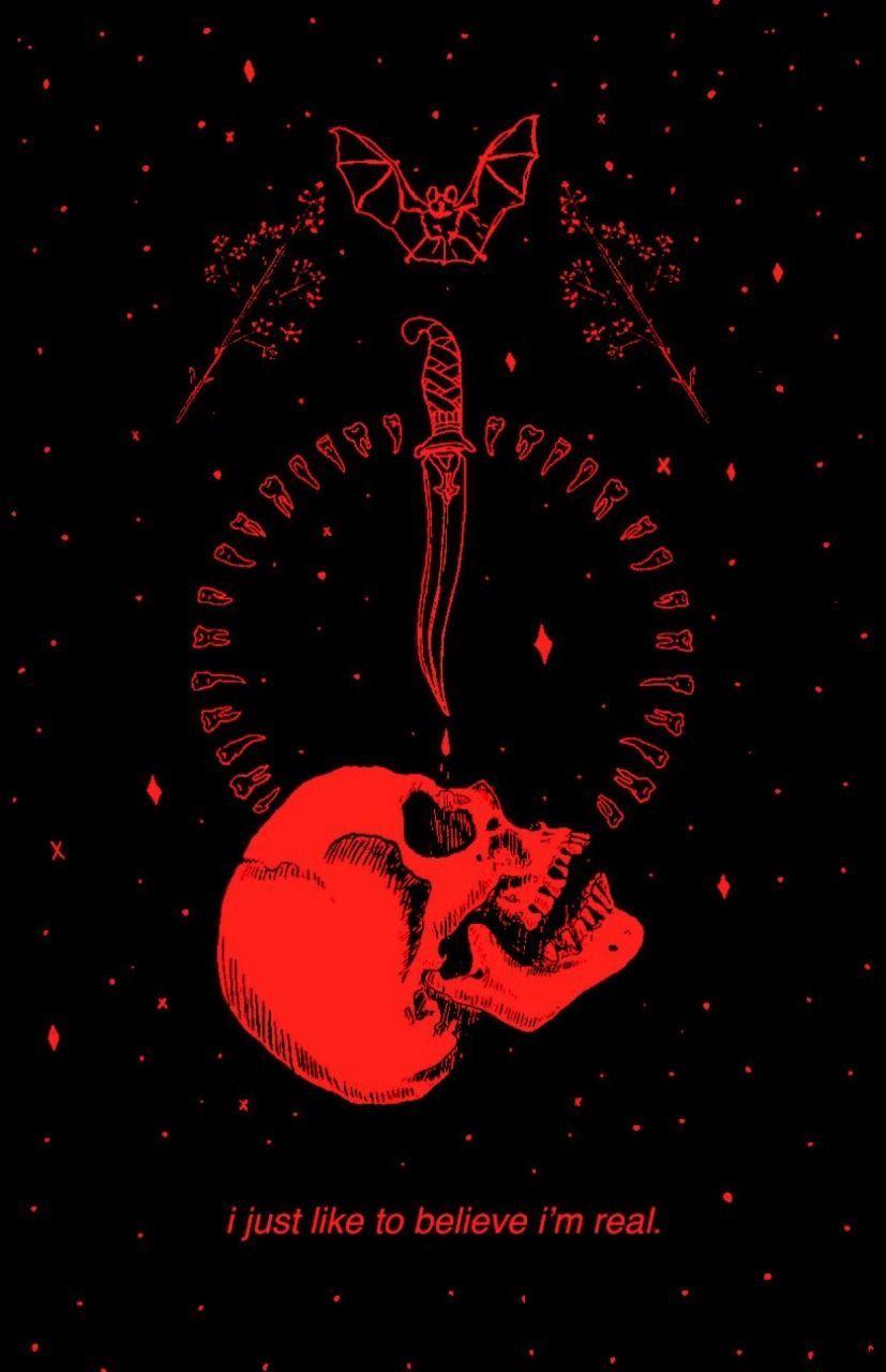 Red Grunge Aesthetic Phone Wallpaper