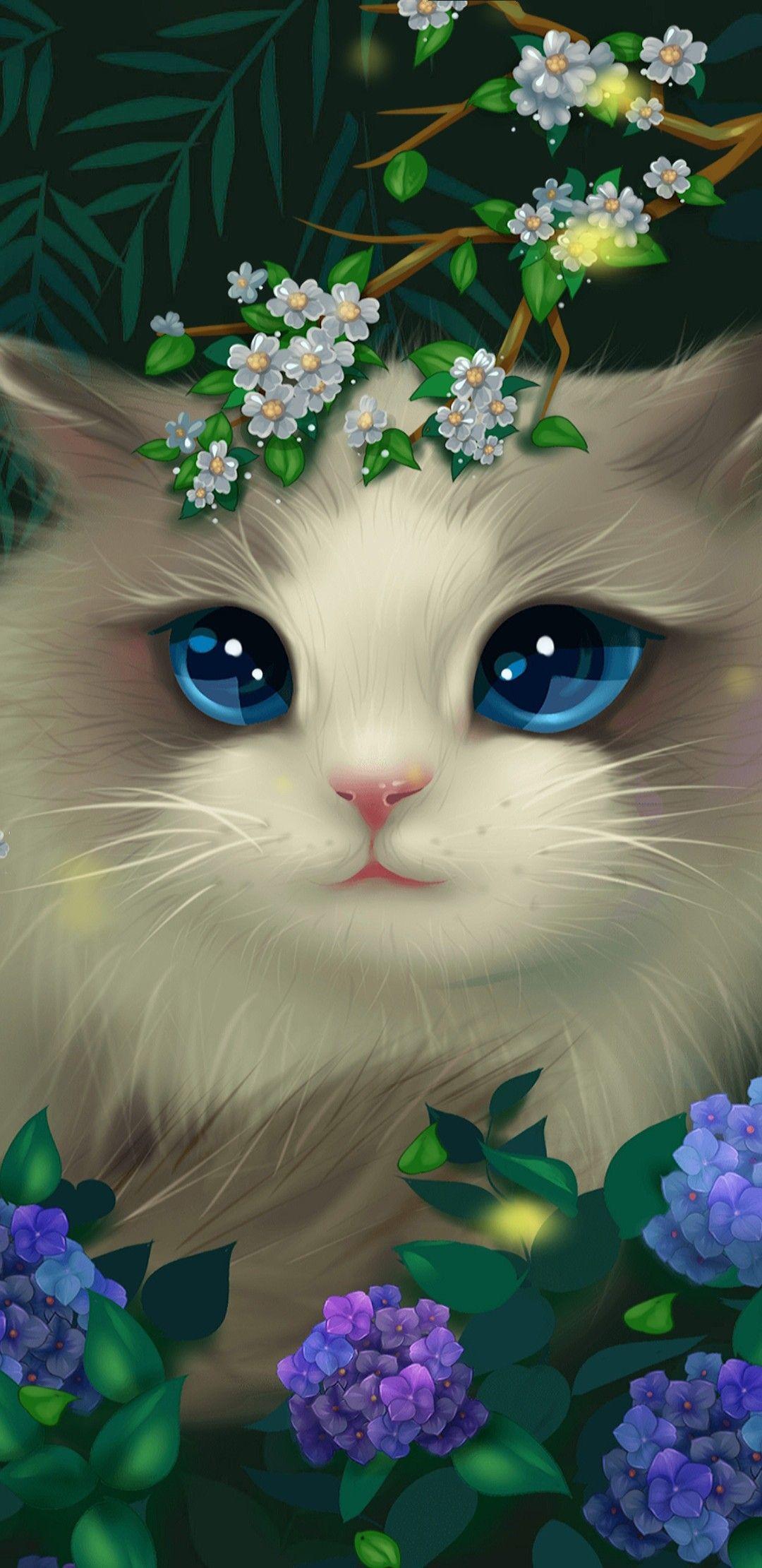 Cats And Flowers Wallpapers - Wallpaper Cave