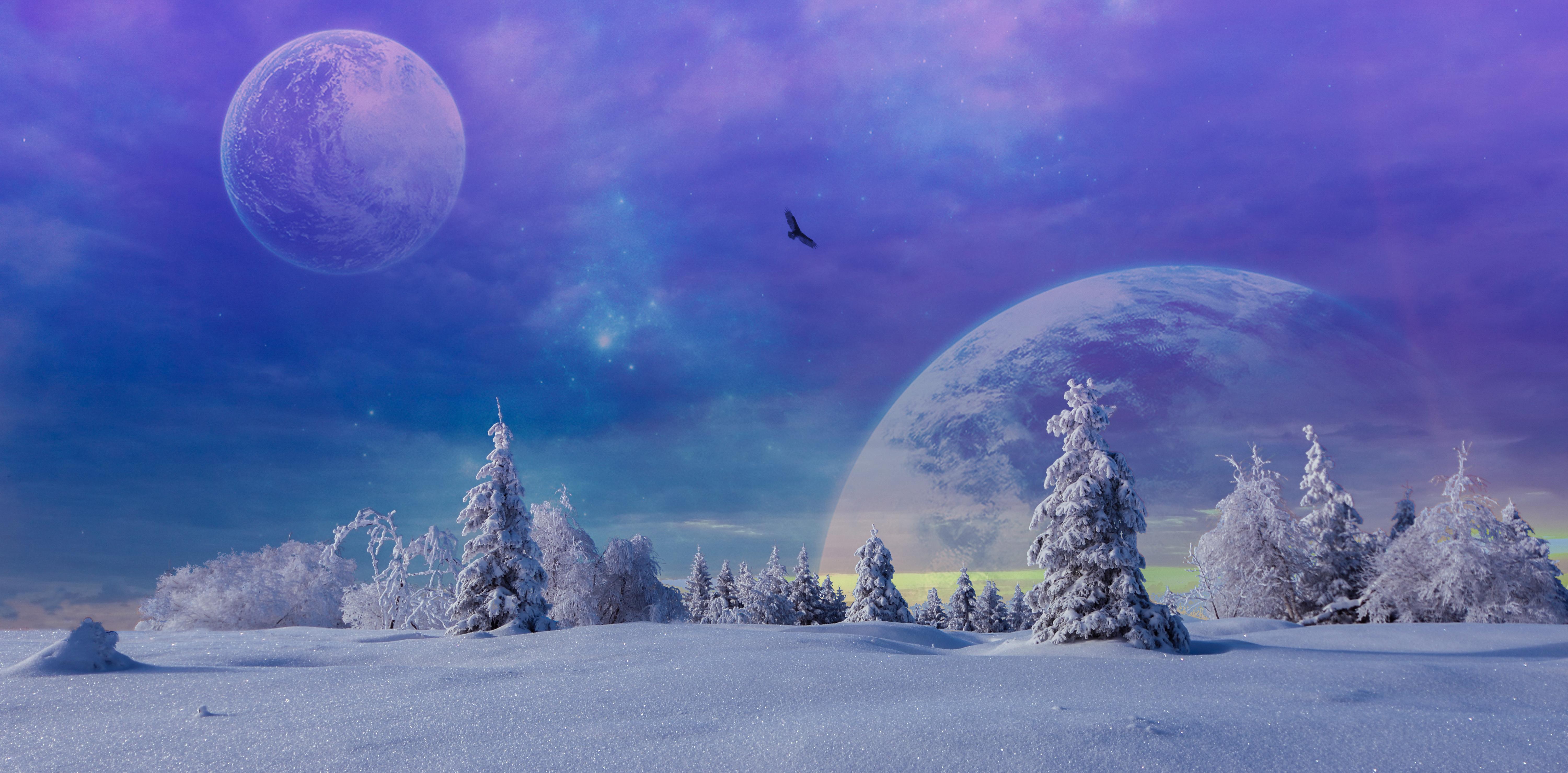Winter 5k Retina Ultra HD Wallpaper. Background Image