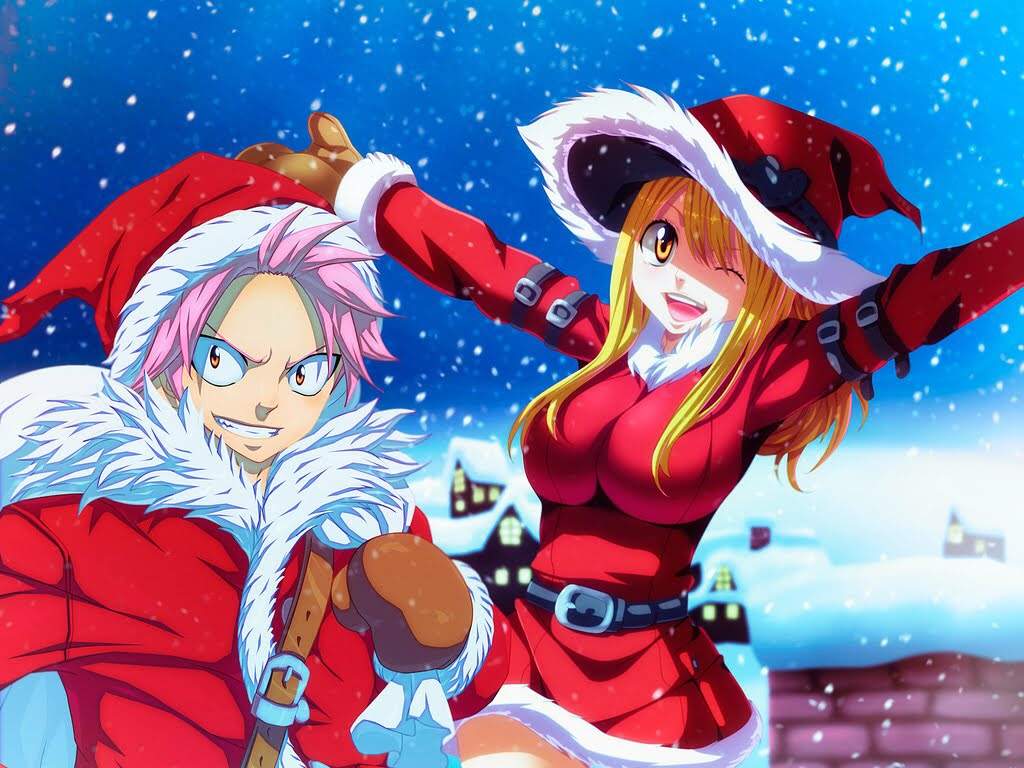 Nalu Christmas Art Tail X Mas, HD Wallpaper