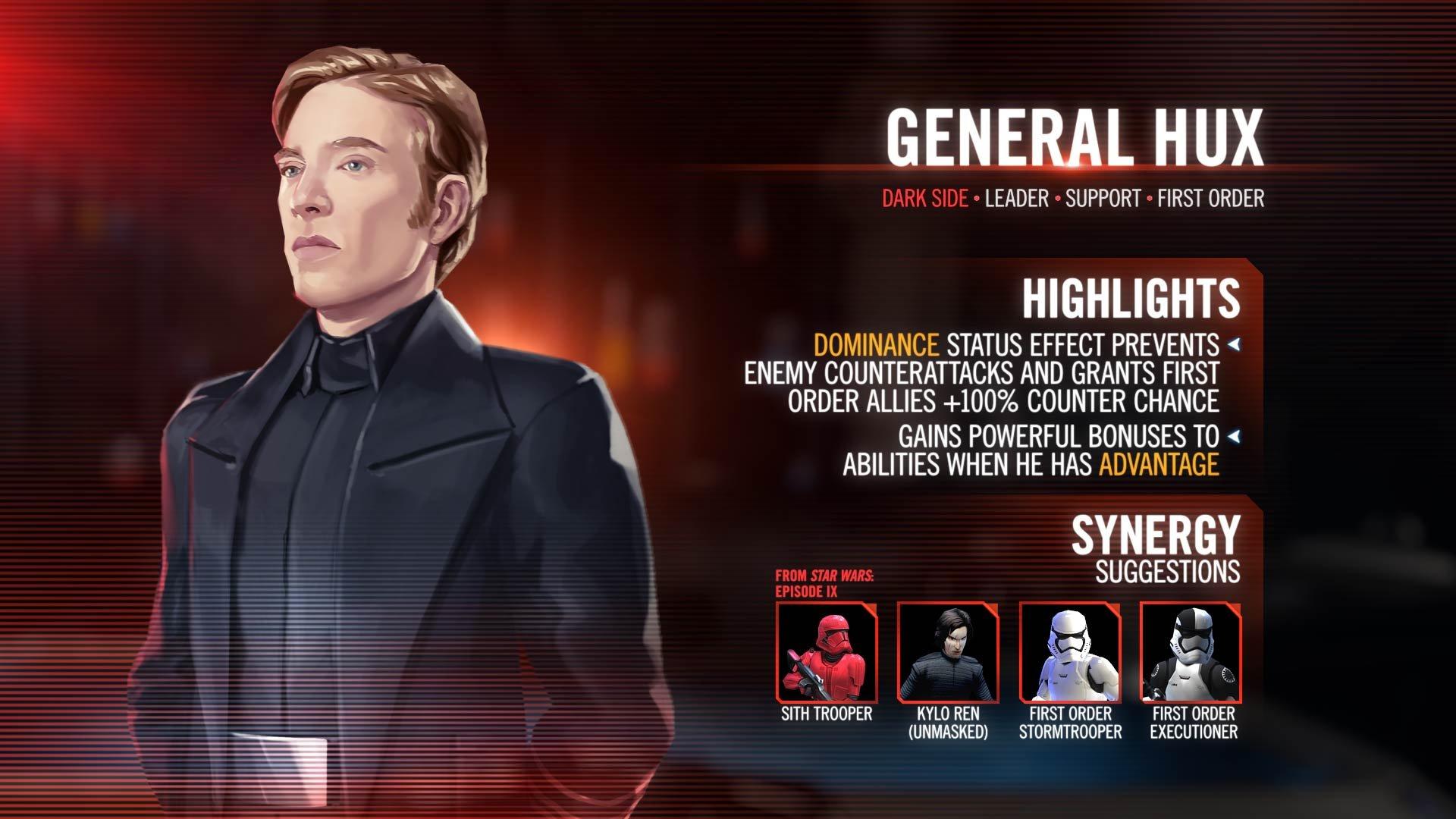 Developer Insights: General Hux. Star Wars: Galaxy of Heroes Dev