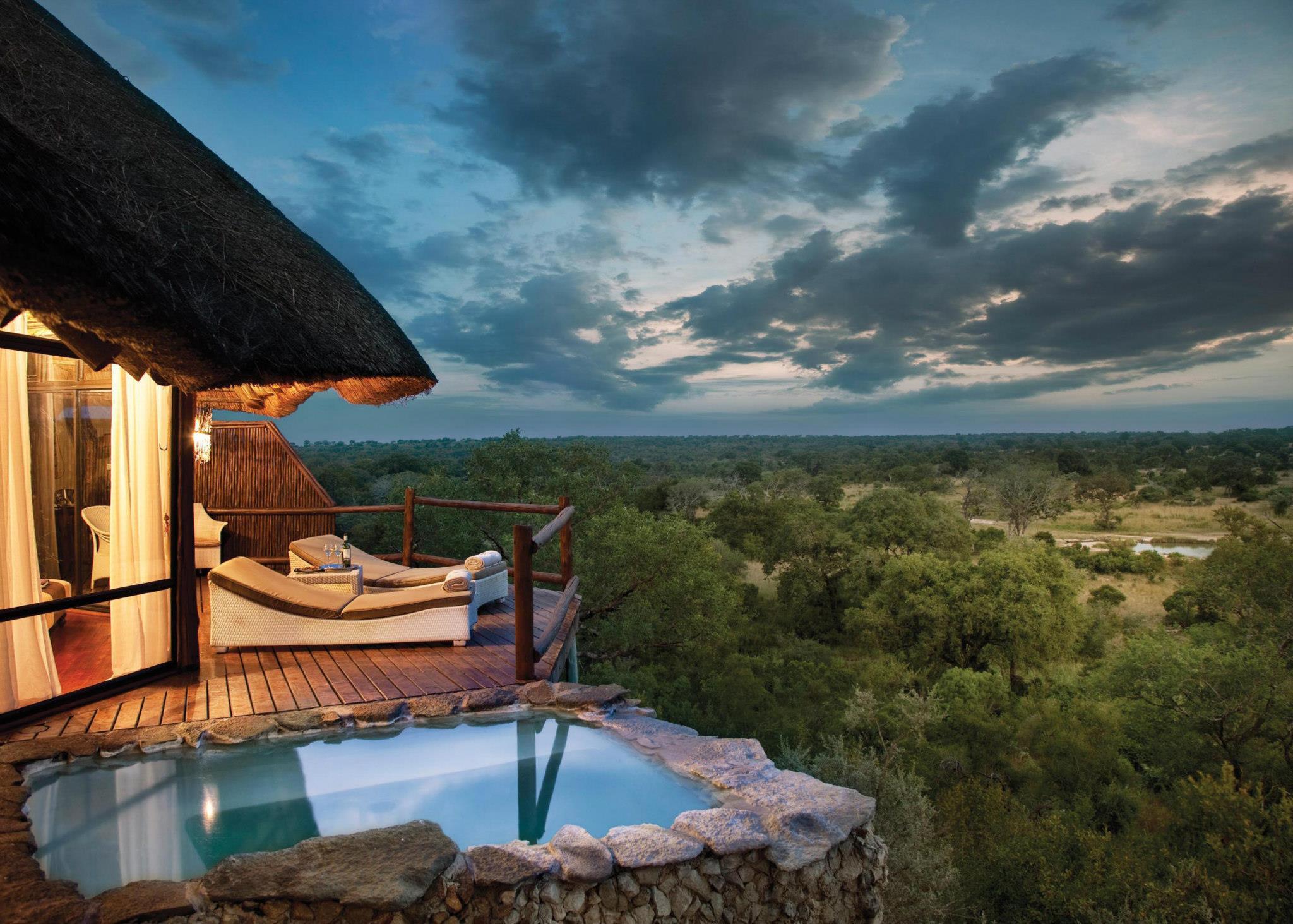 African Game Reserve Luxury Lodge HD desktop wallpaper