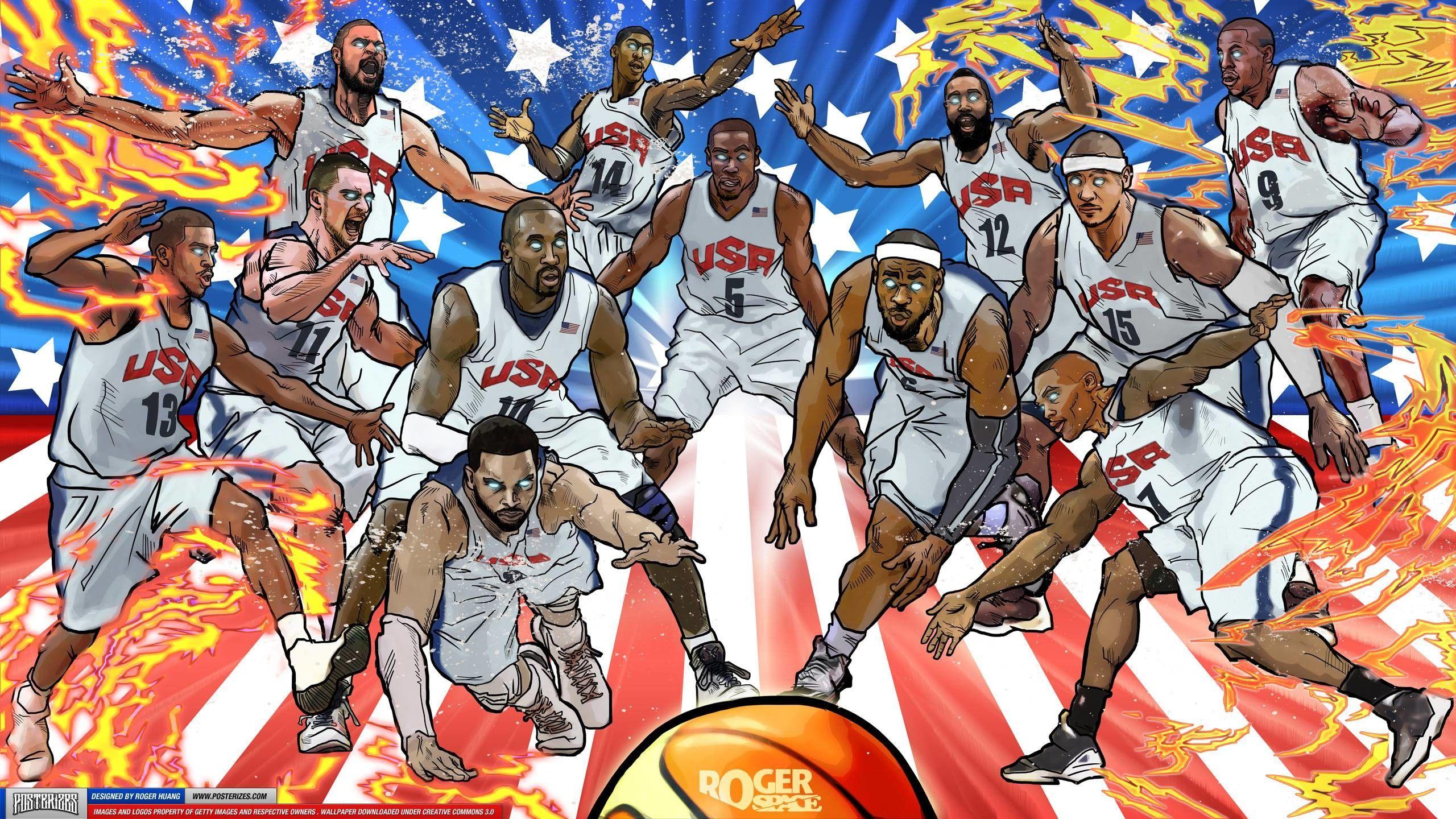 USA Basketball Team Wallpaper. Nba wallpaper, Team wallpaper, Basketball wallpaper