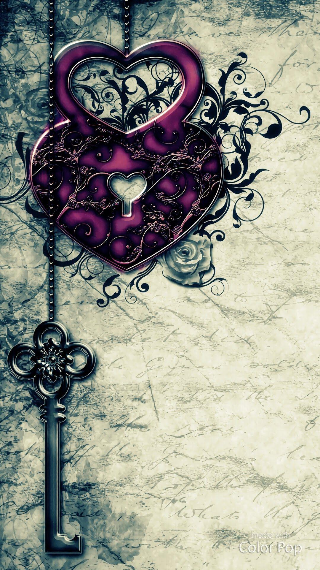 Key to your heart. Heart key art, Gothic wallpaper, Keys art