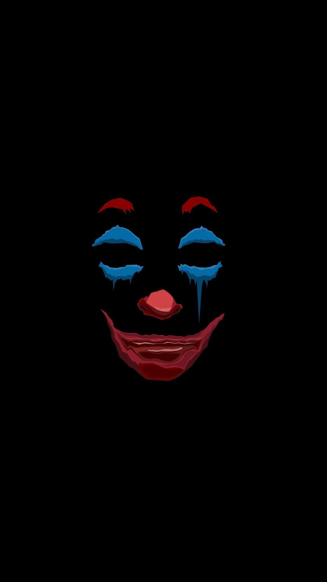 Joker movie, face, minimalist wallpaper in 2019