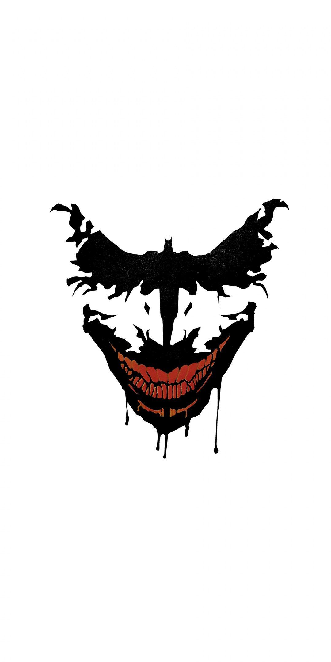 Joker, smile, minimal, art, 1080x2160 wallpaper. Joker smile