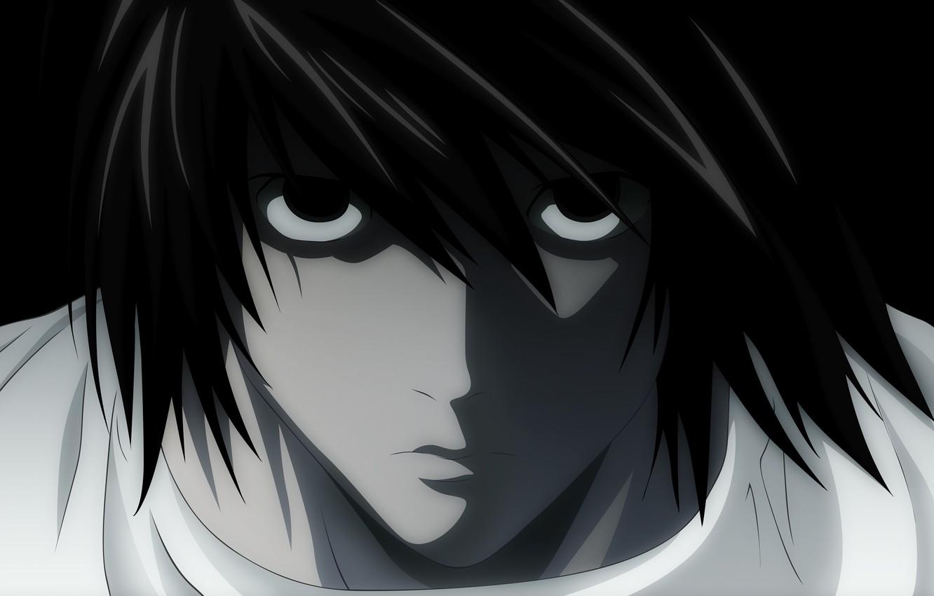 Wallpaper guy, death note, anime, art, L Lawliet image