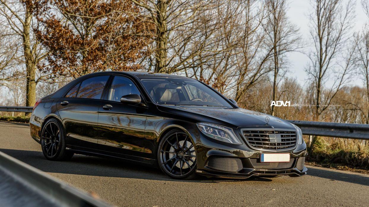 Mercedes S Class Sedan Black Brabus ADV1 Wheels Cars