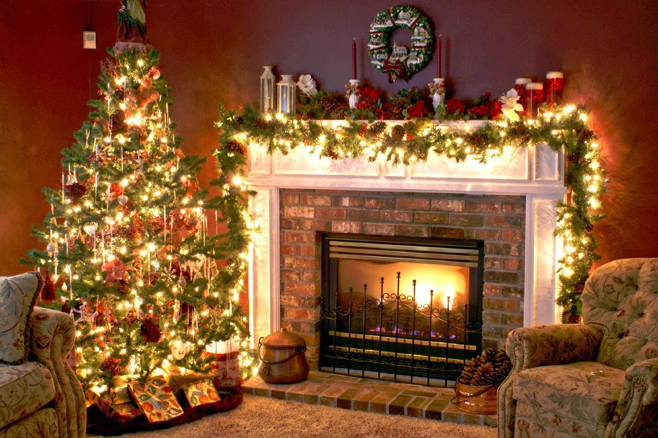 Christmas Fireplace Wallpaper High Quality