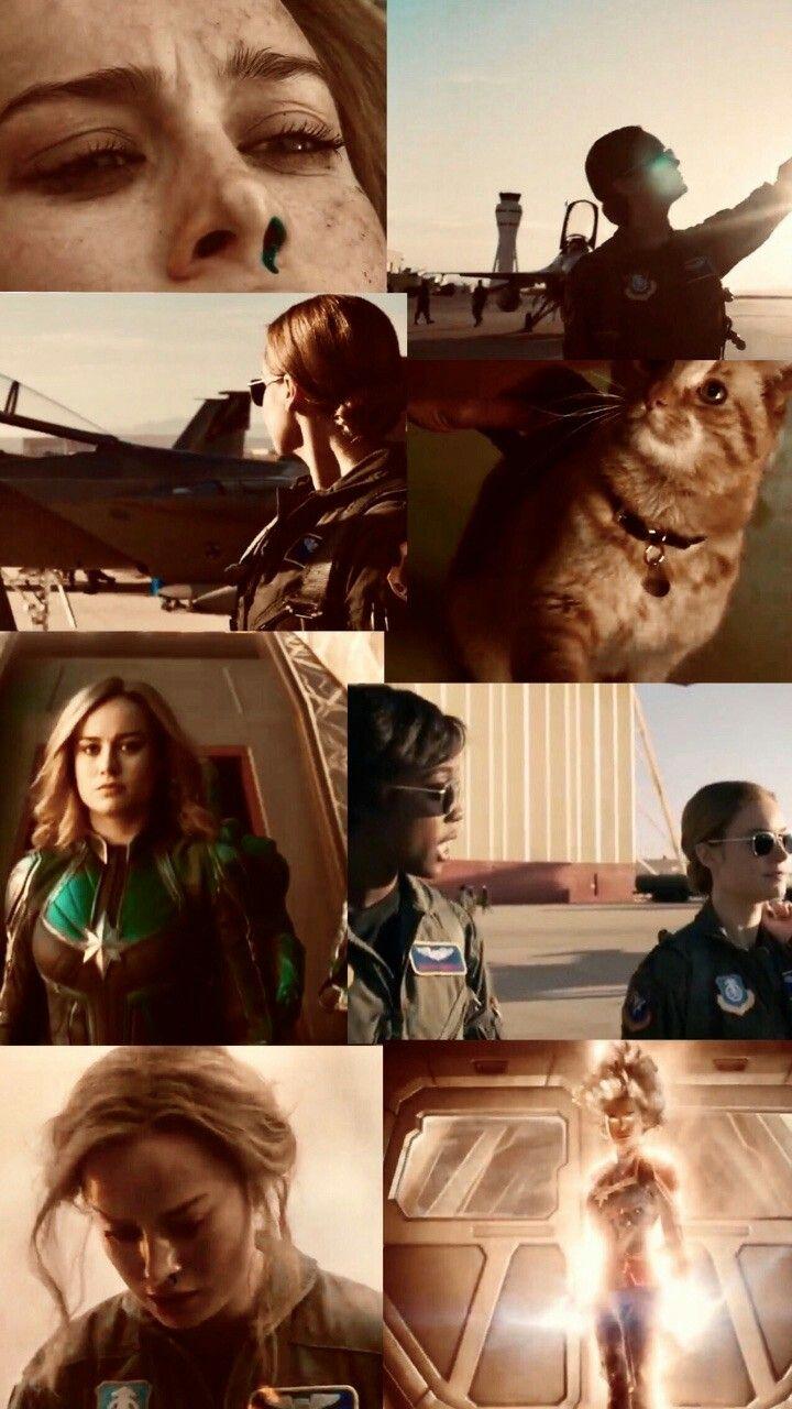 Brie Larson/ Captain Marvel Wallpaper lockscreen Fondo de