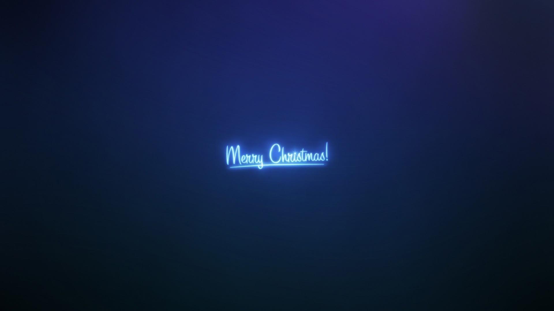 Merry Christmas Neon Lights HD Wallpaper FullHDWpp