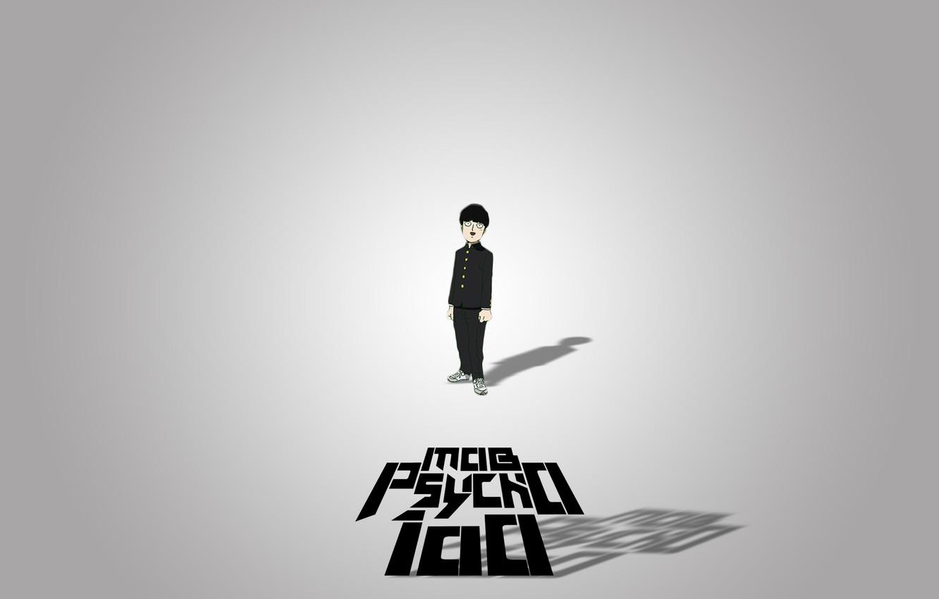 Wallpaper minimalism, Mob Psycho 100, Kageyama Shigeo, Mob