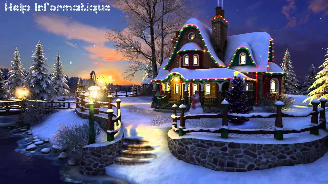 HD. White Christmas 3D Screensaver & Wallpaper