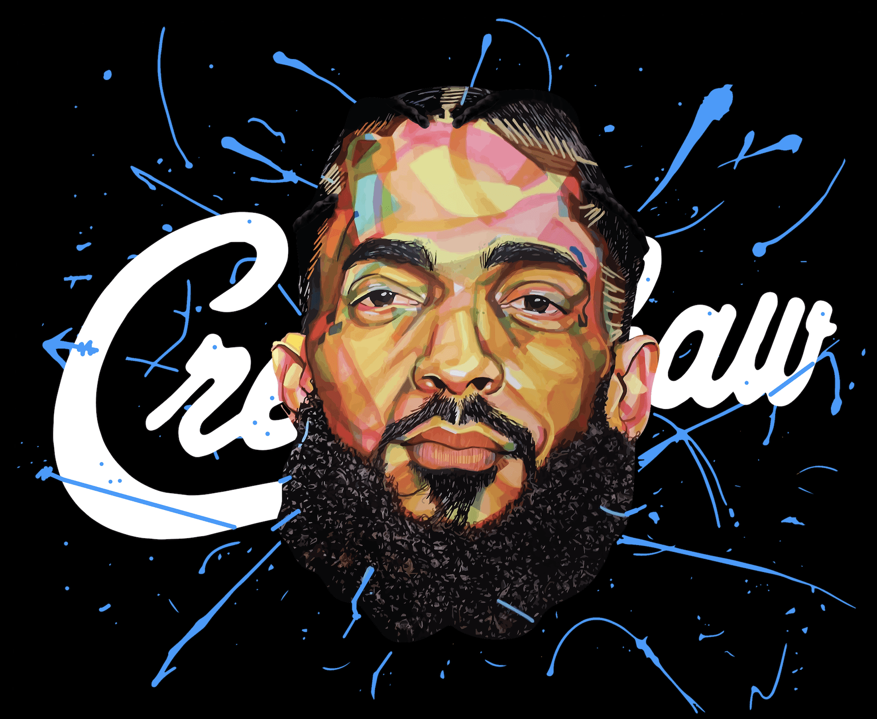Tribute Art Piece Of the Late Nipsey Hussle. 22x28 on Poster