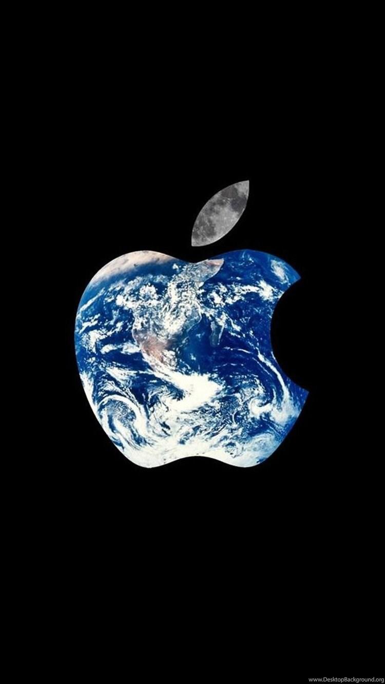 Earth Apple LOGO iPhone 6 Wallpaper Desktop Background