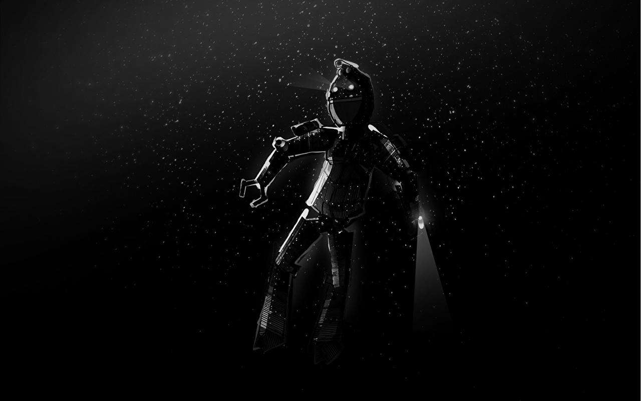 image Robot Fantasy Black background