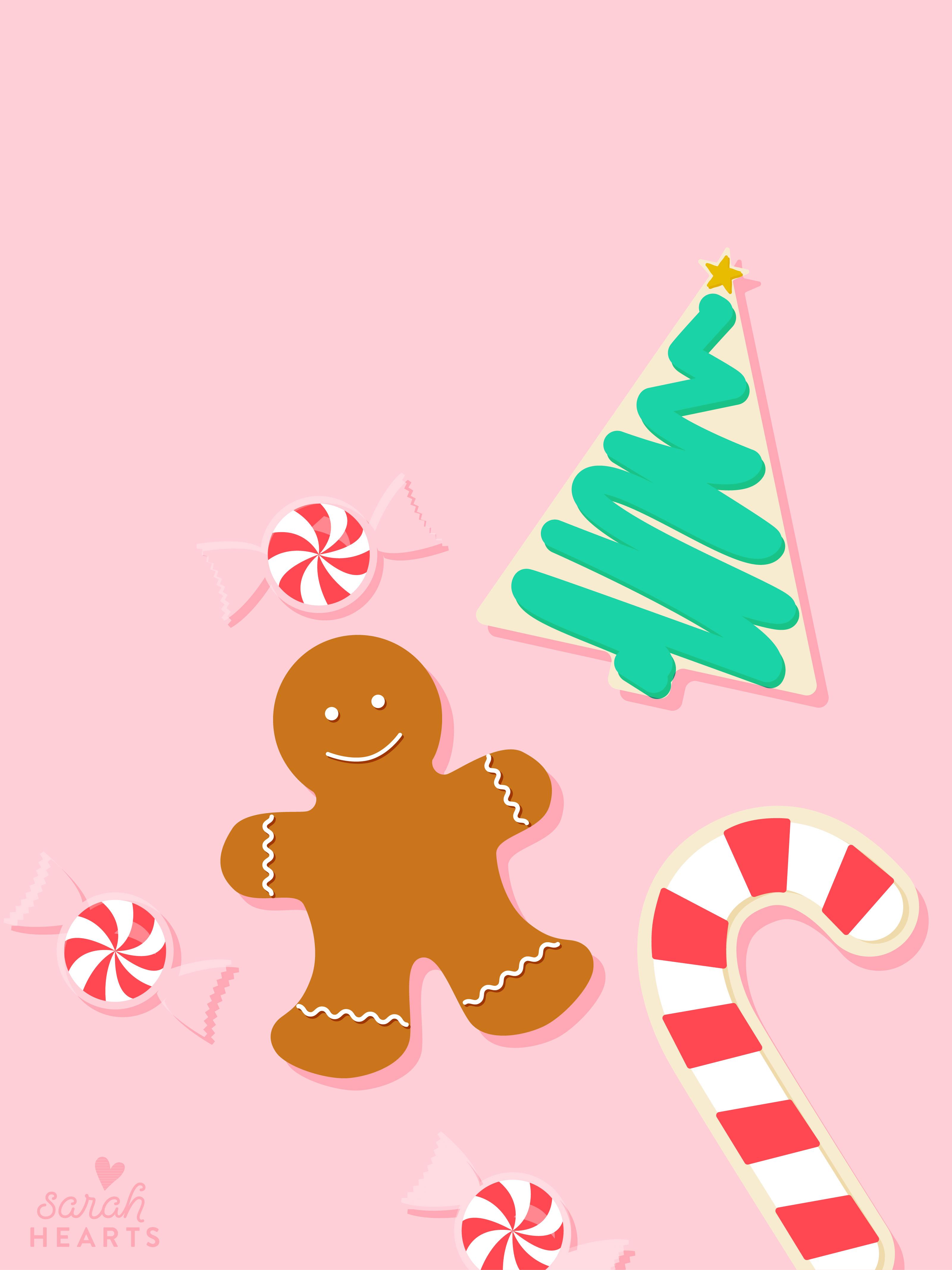 December 2016 Christmas Cookie Calendar Wallpaper