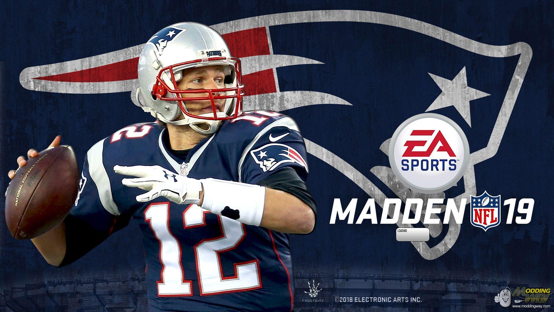 Download Tom Brady Madden NFL Logo Wallpaper