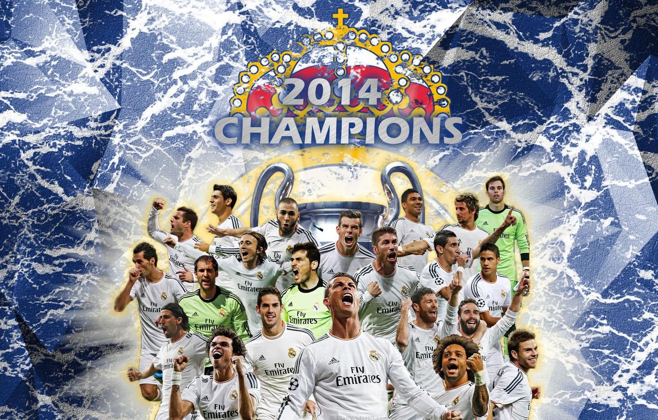 Wallpaper wallpaper, sport, team, football, Real Madrid CF, players, UEFA Champions League Winners image for desktop, section спорт