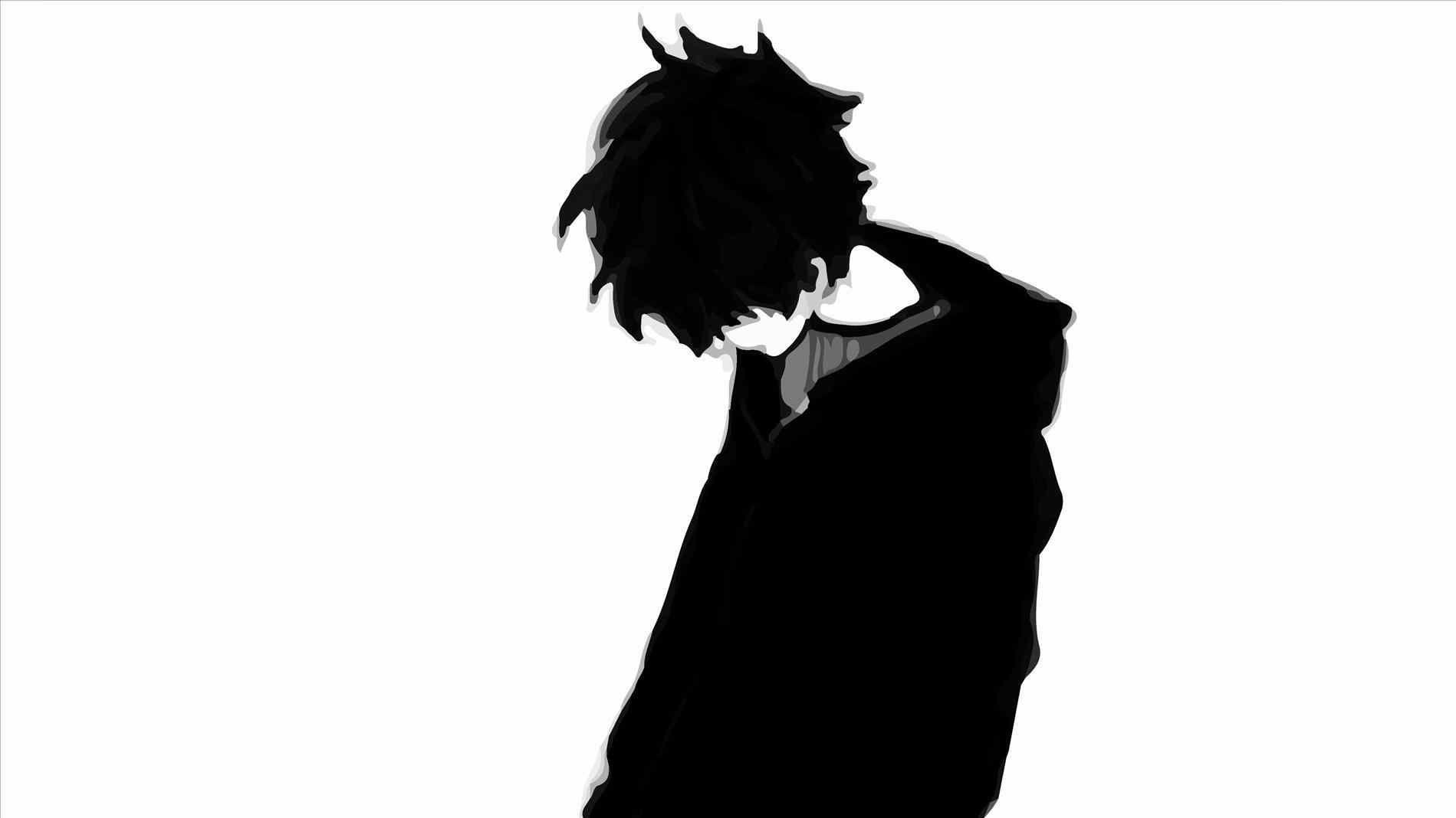 Anime Sad Black And White Wallpapers Wallpaper Cave