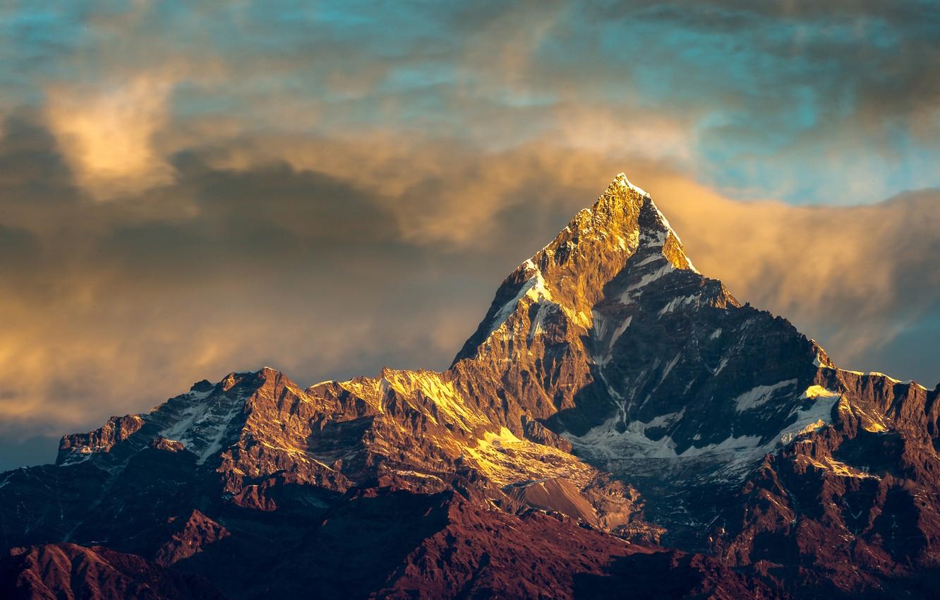 Wallpaper morning, mountain range, The Himalayas, Nepal
