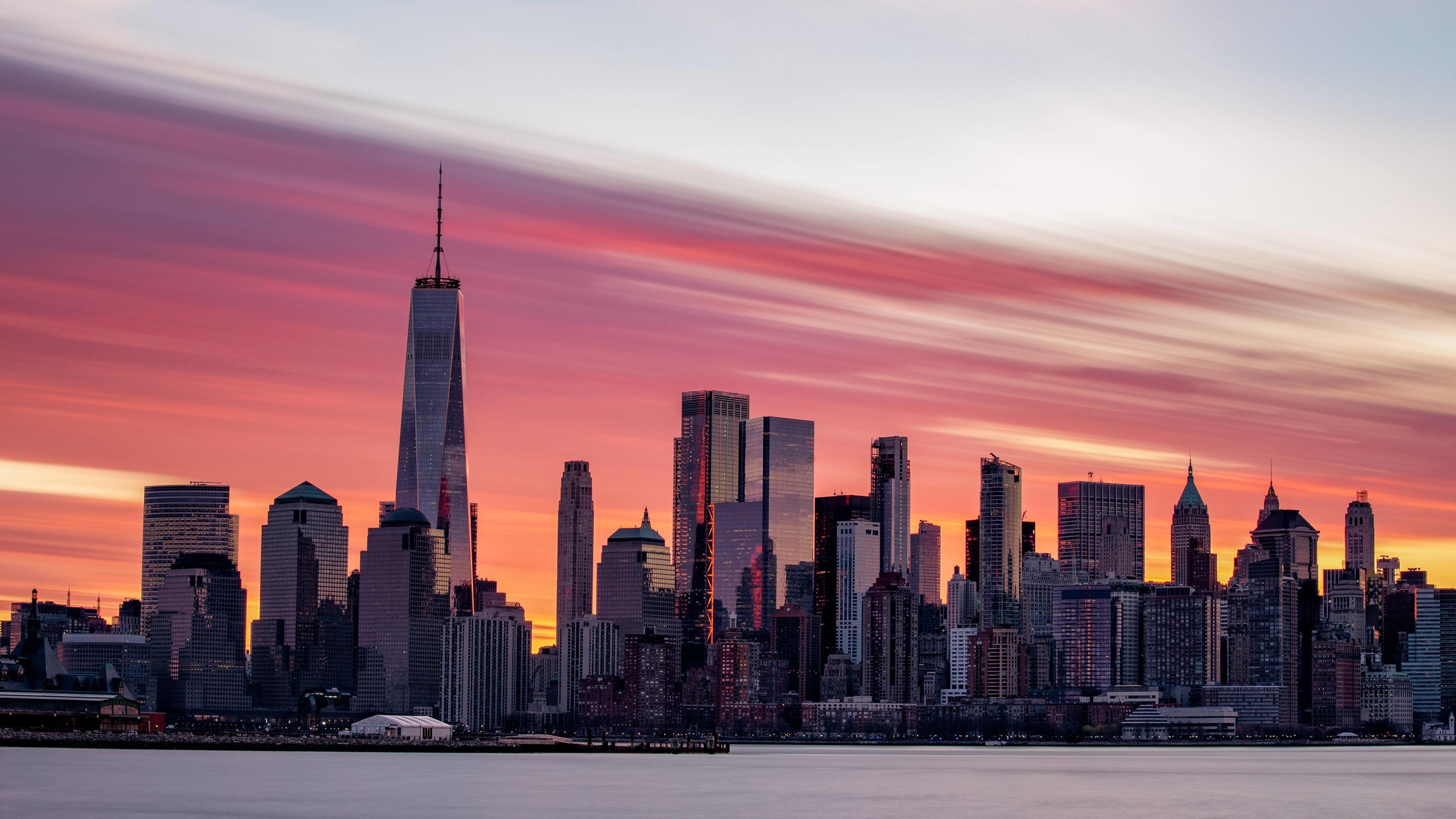 Sunrise Over Lower Manhattan 4K Wallpaper, HD City
