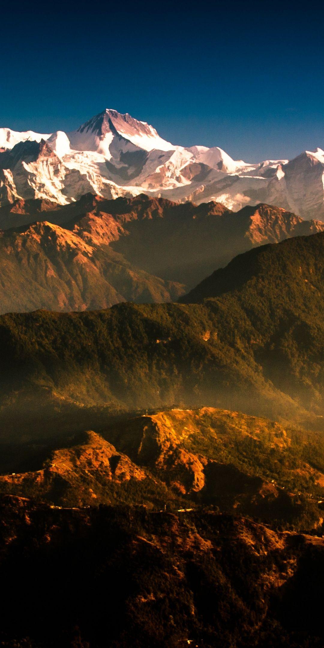 Mountain, Nepal, Himalaya, mountains range, 1080x2160