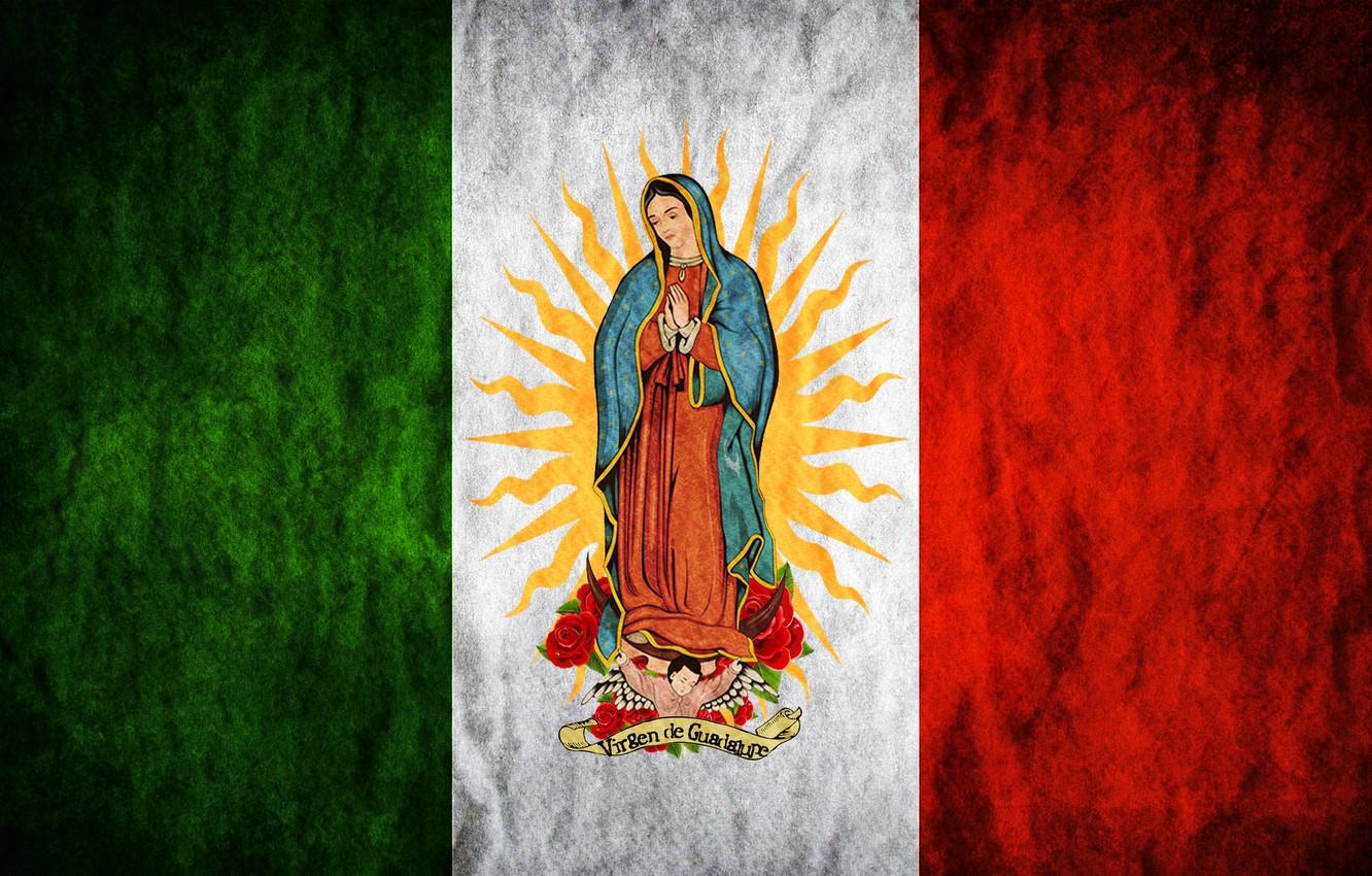 Wallpapers rose, Mexico, flowers, sun, flag, Madonna, Maria, Regina Mundi, Saint Mary, Virgin of Guadalupe image for desktop, section текстуры