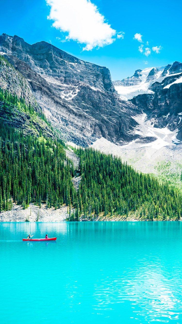 Pure Clear Lake Mountain Scenery #iPhone #plus #wallpaper
