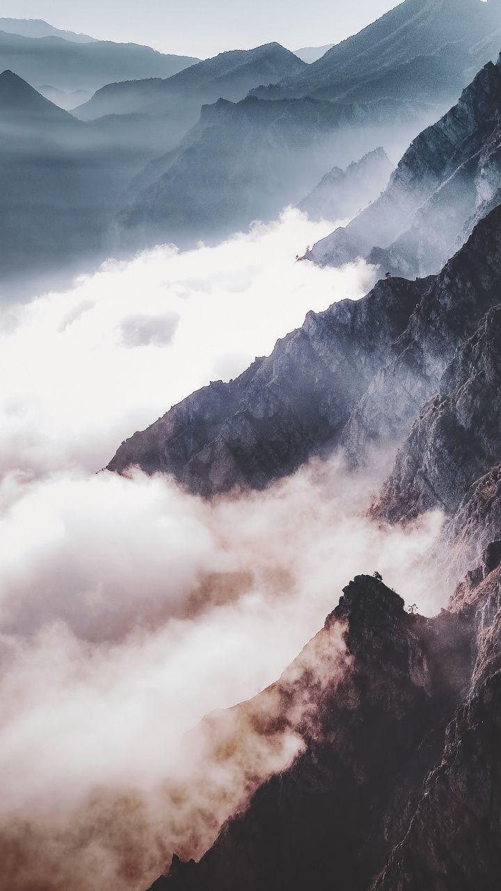 Fog, Italy, nature, mountains, 720x1280 wallpaper. Nature