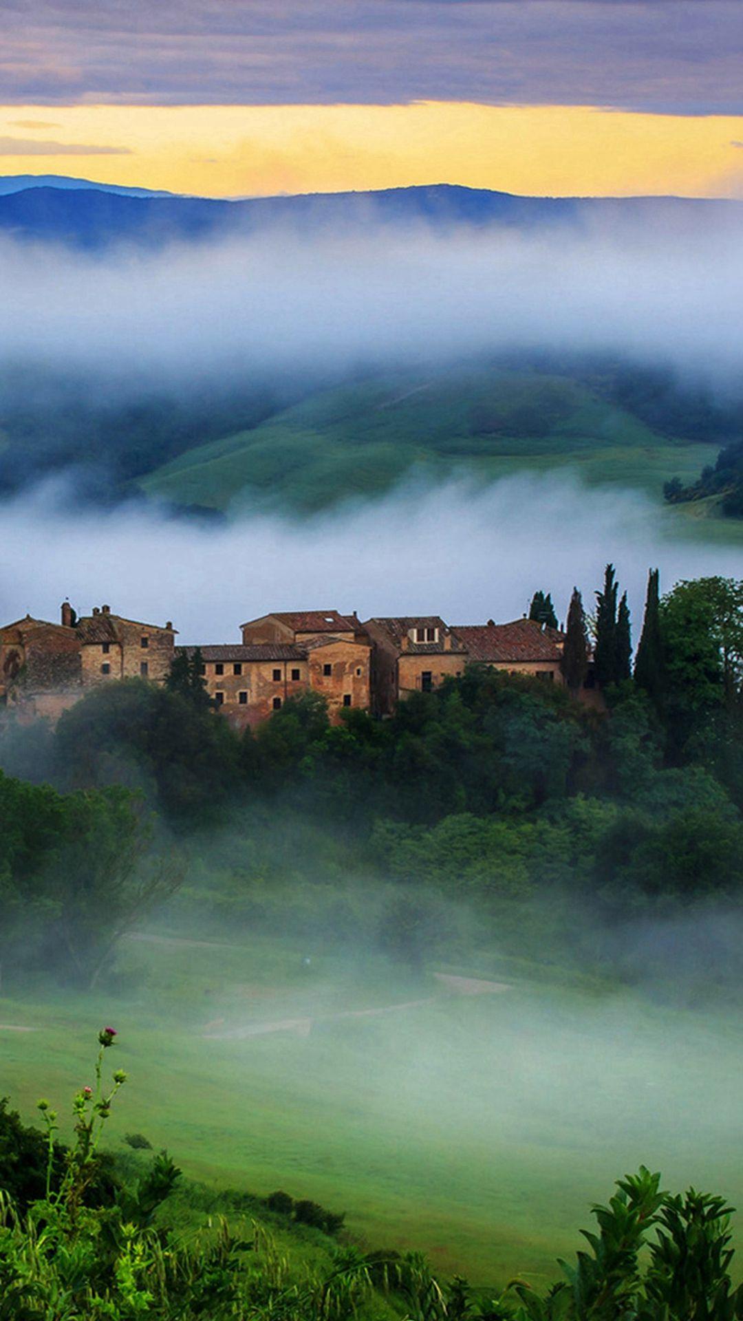 Tuscany Clouds And Mountains #iPhone #plus #wallpaper