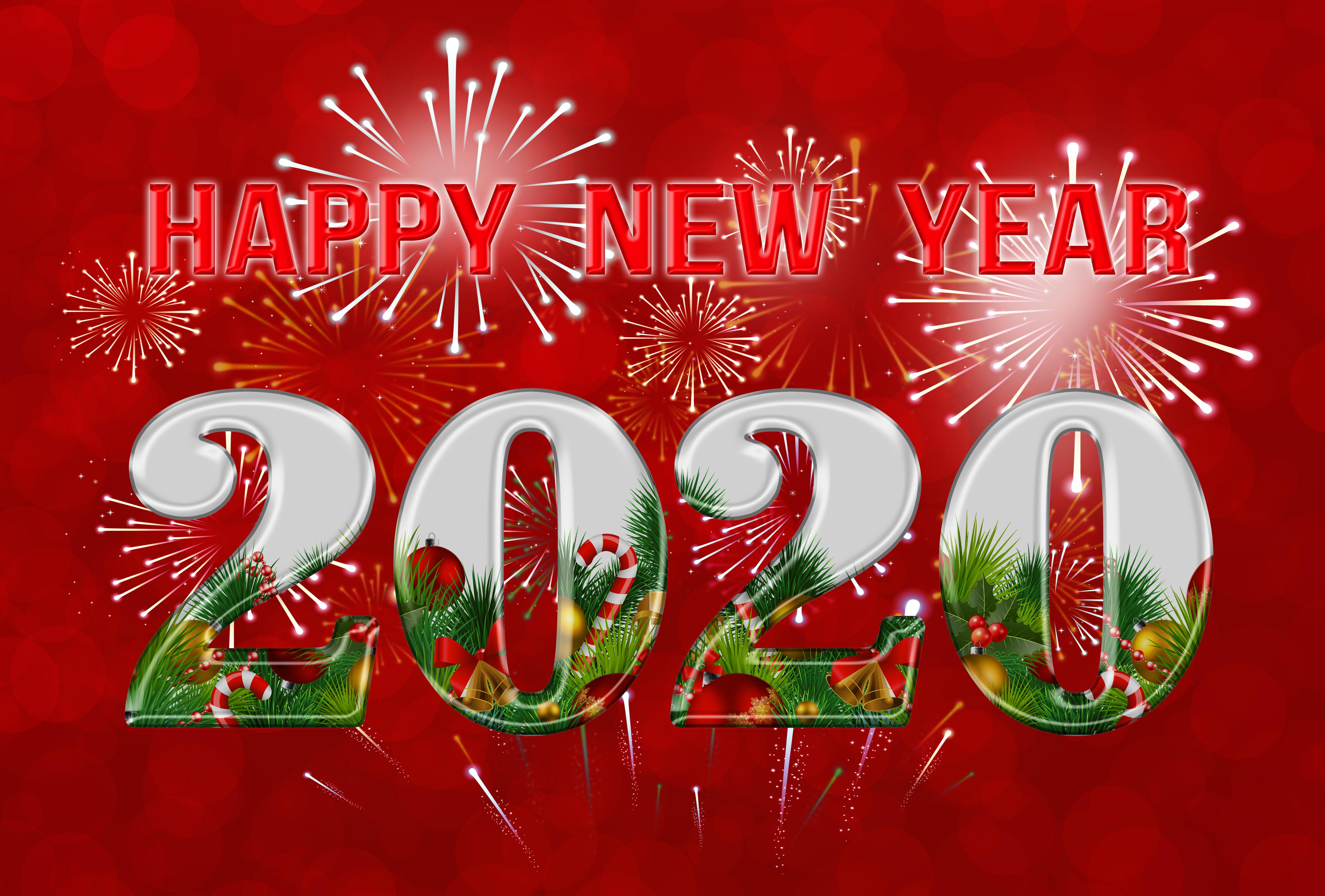 New Year 2020 4k Ultra HD Wallpaper. Background Image