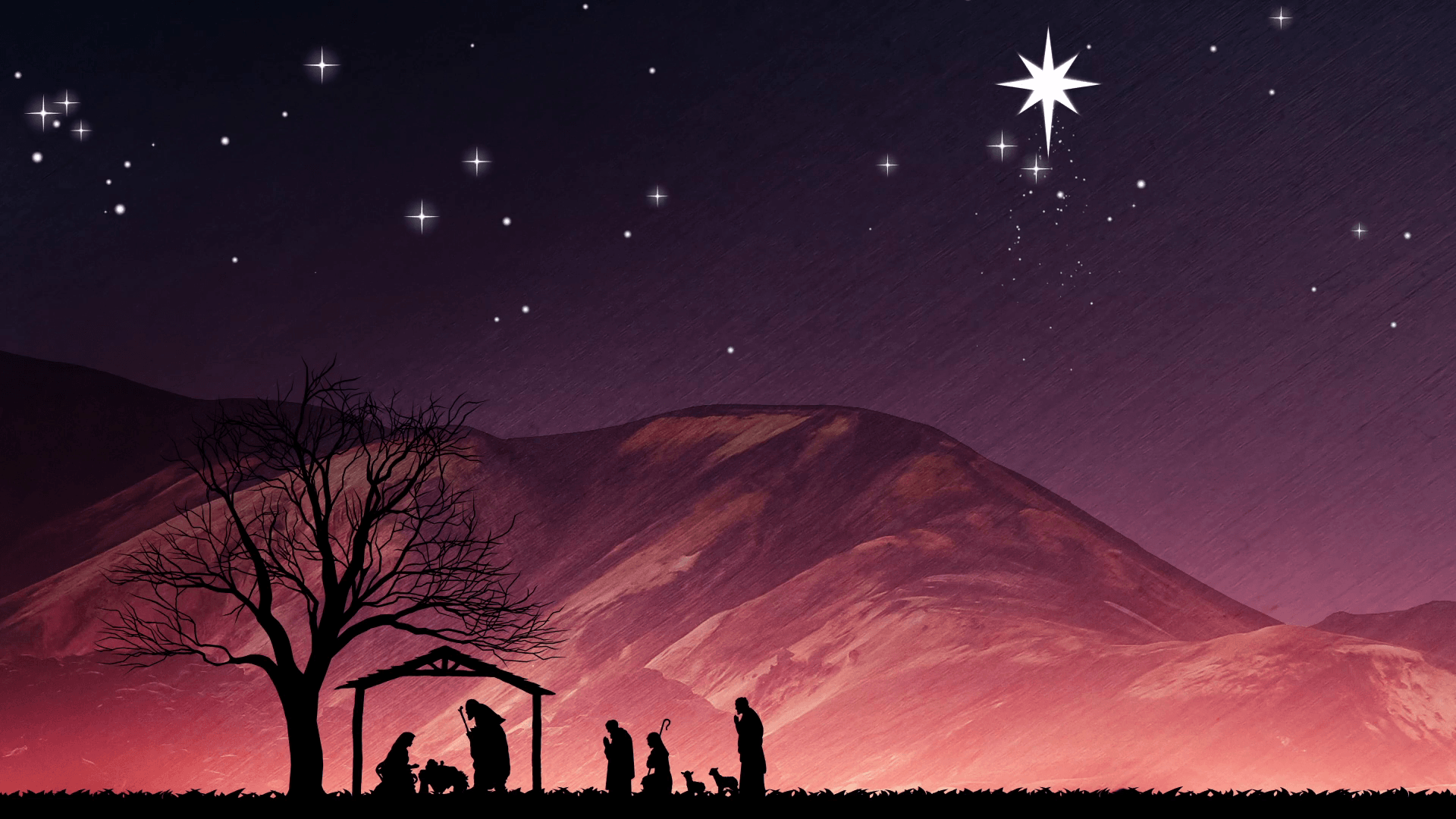 Christmas Nativity Shepherds Worshiping Baby Jesus