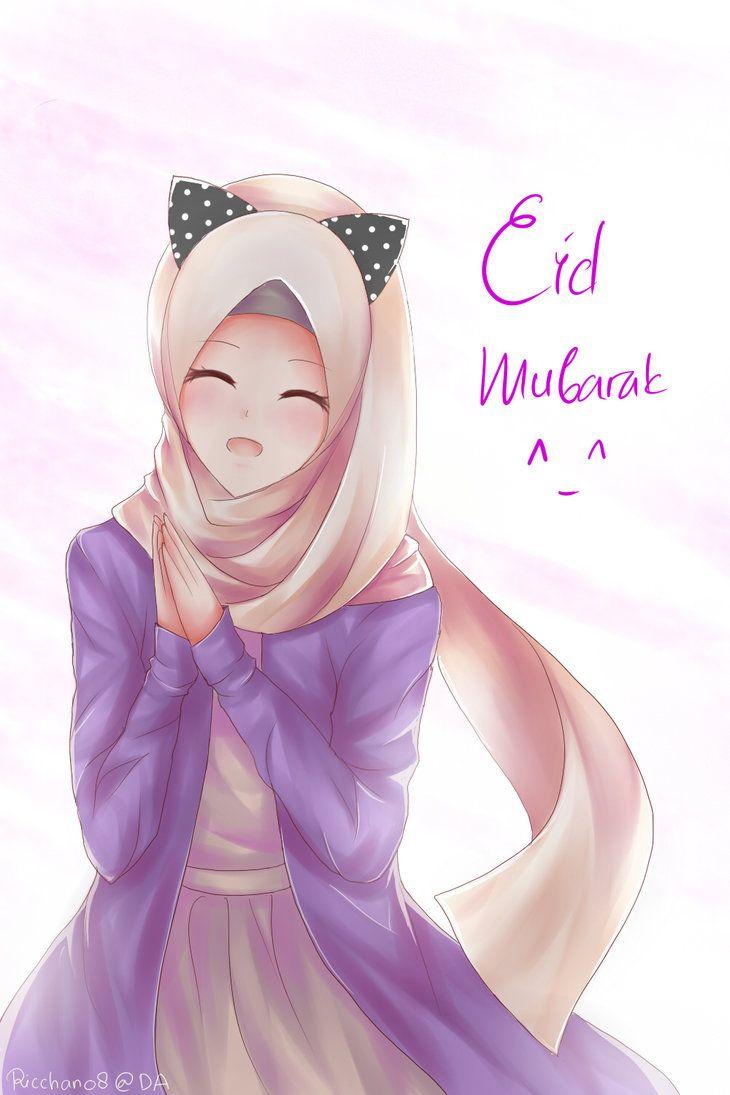 Eid Mubarak by Ricchan08. Anime muslim, Hijab