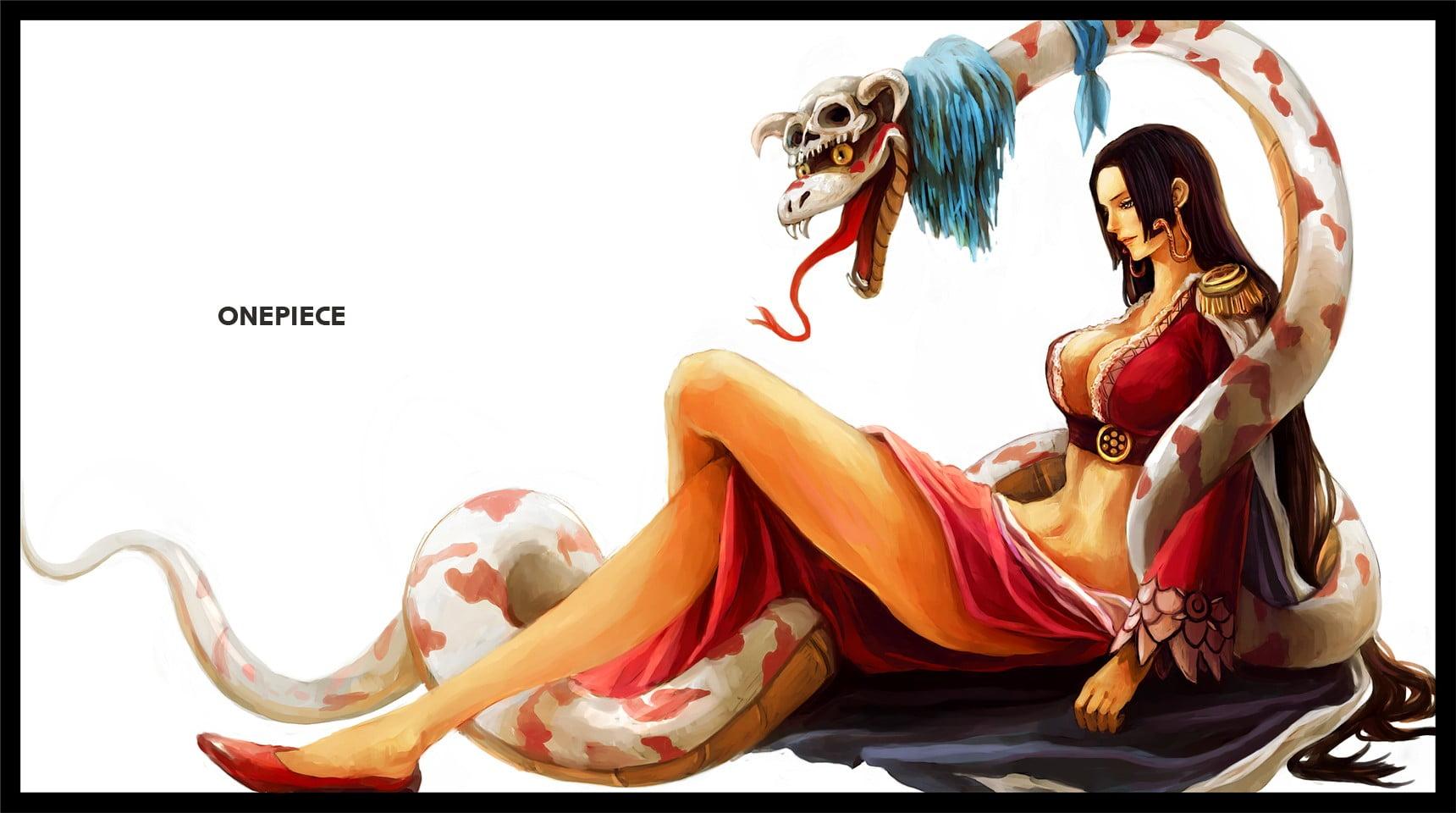 One Piece, Shichibukai, Boa Hancock, snake HD wallpaper