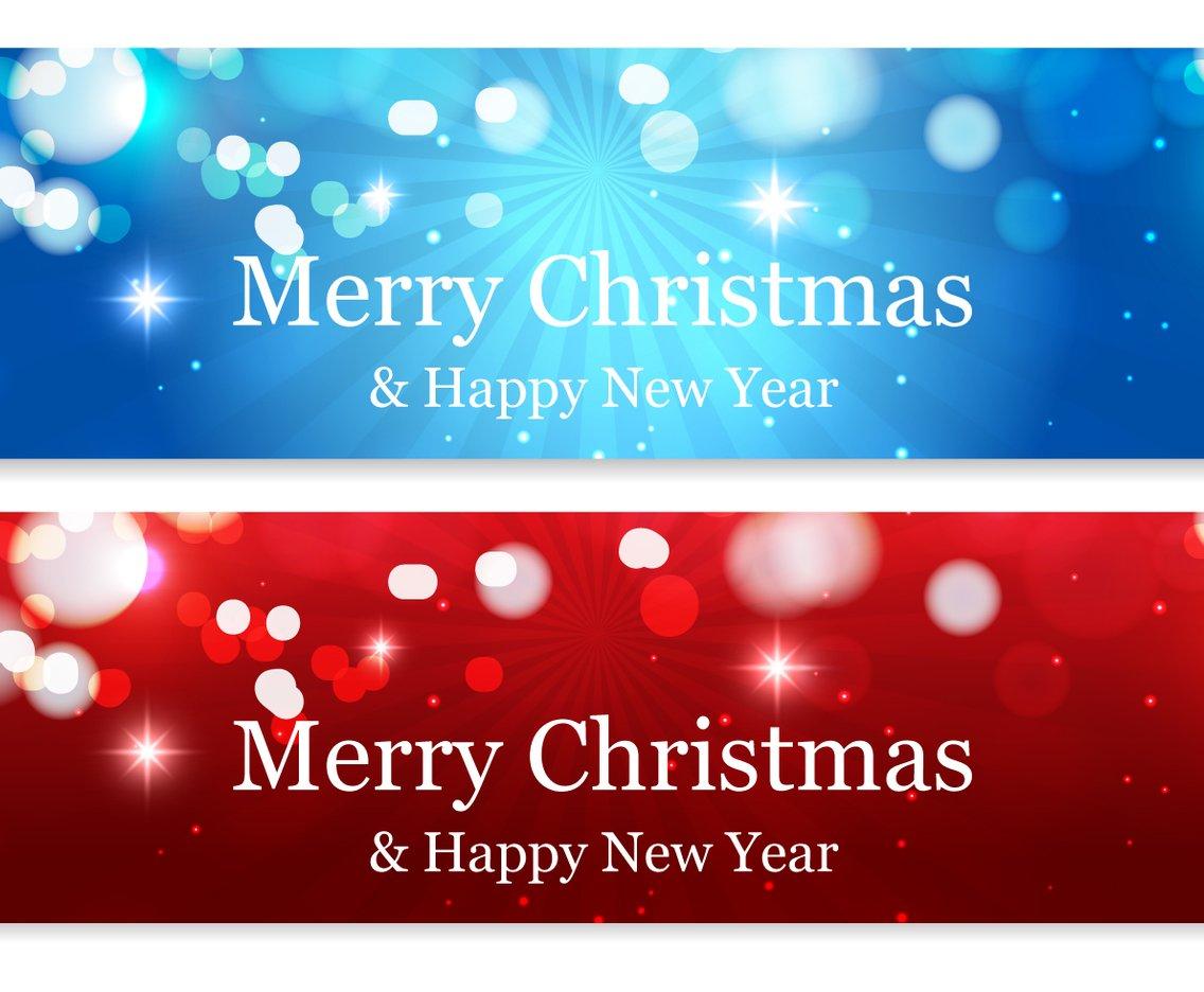 Beautiful Abstract Christmas Banners Vector Art & Graphics