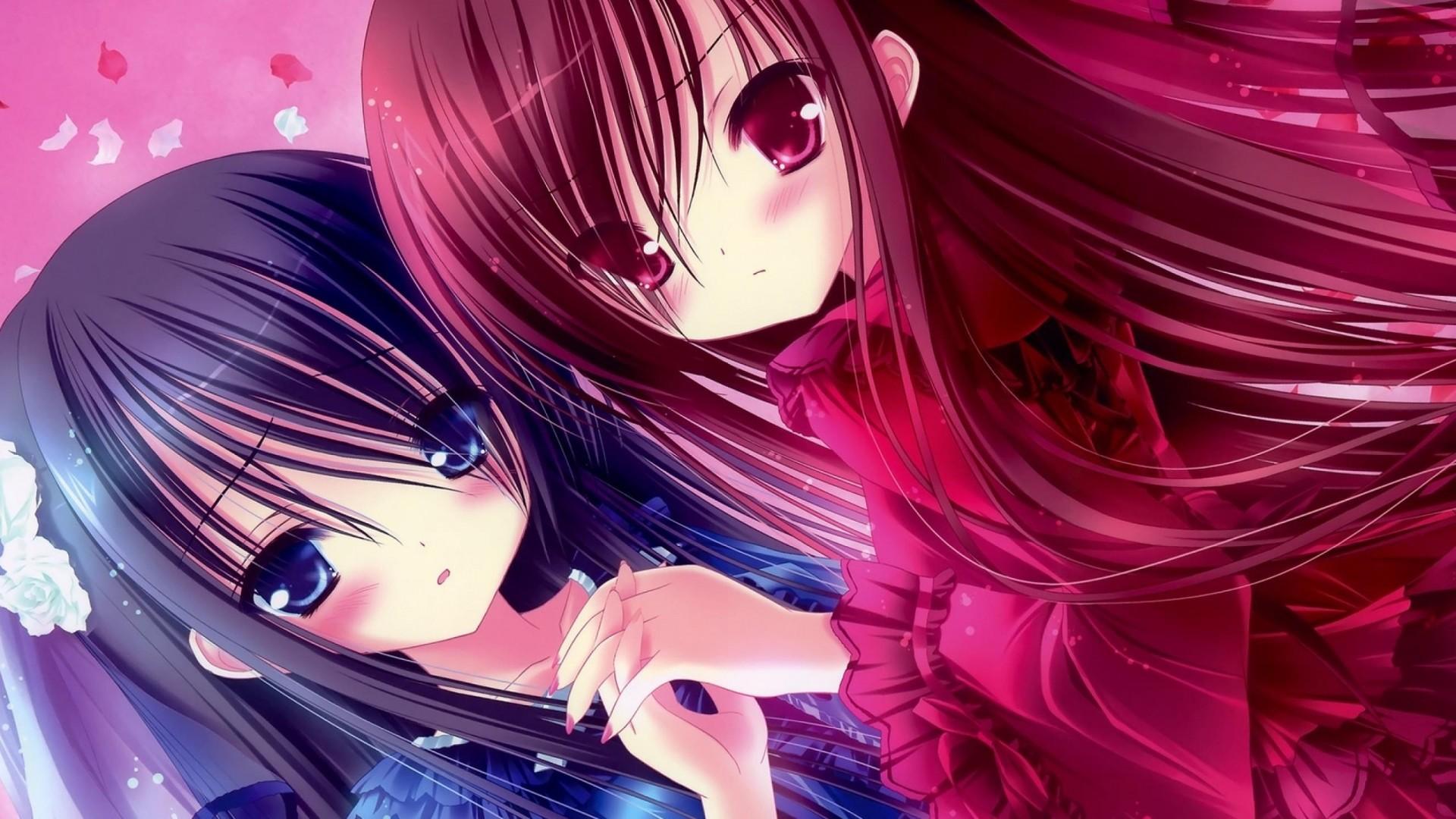 Anime Girl Best Friends Wallpapers Wallpaper Cave