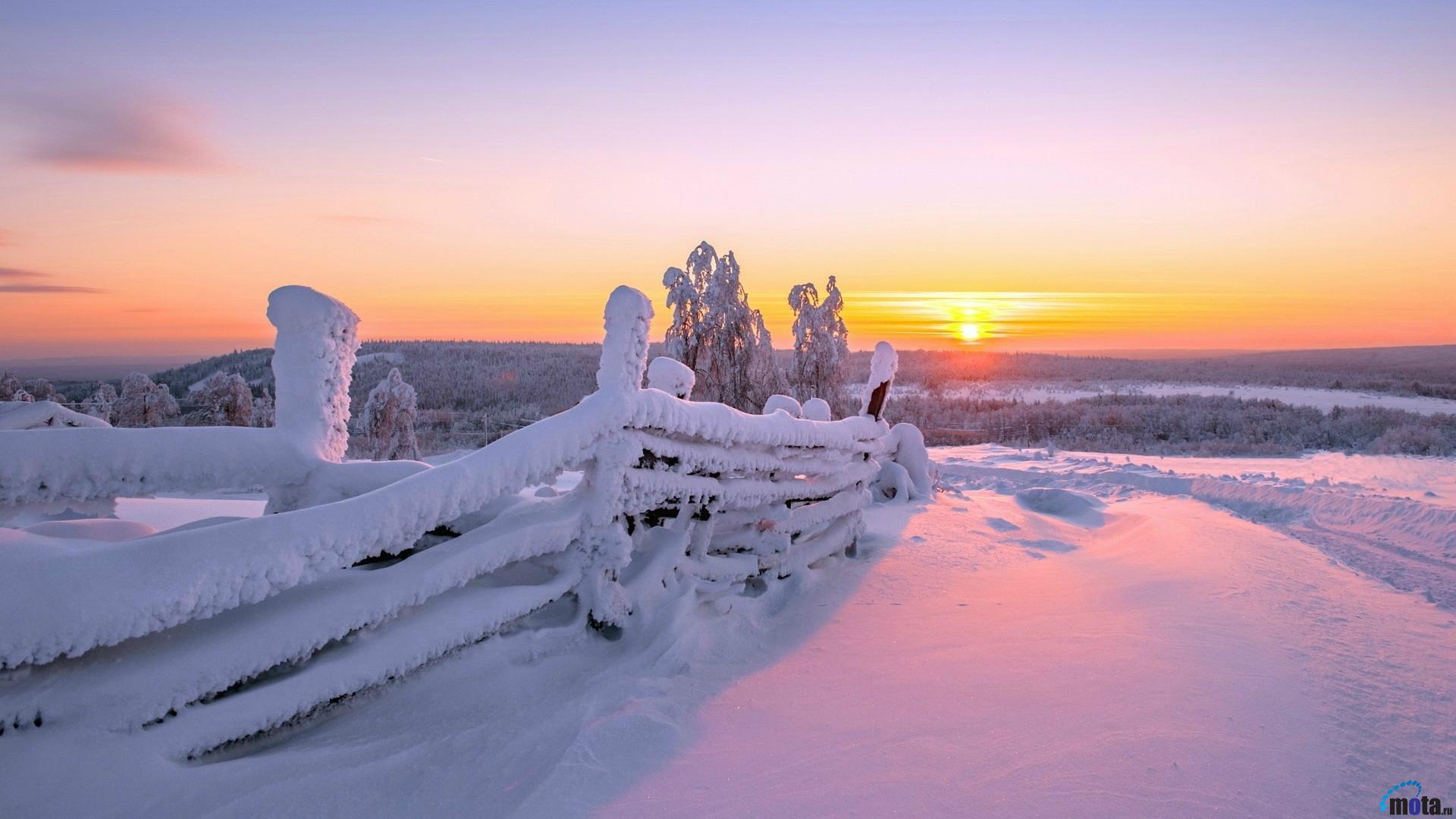 Winter Sunrise Desktop Wallpaper