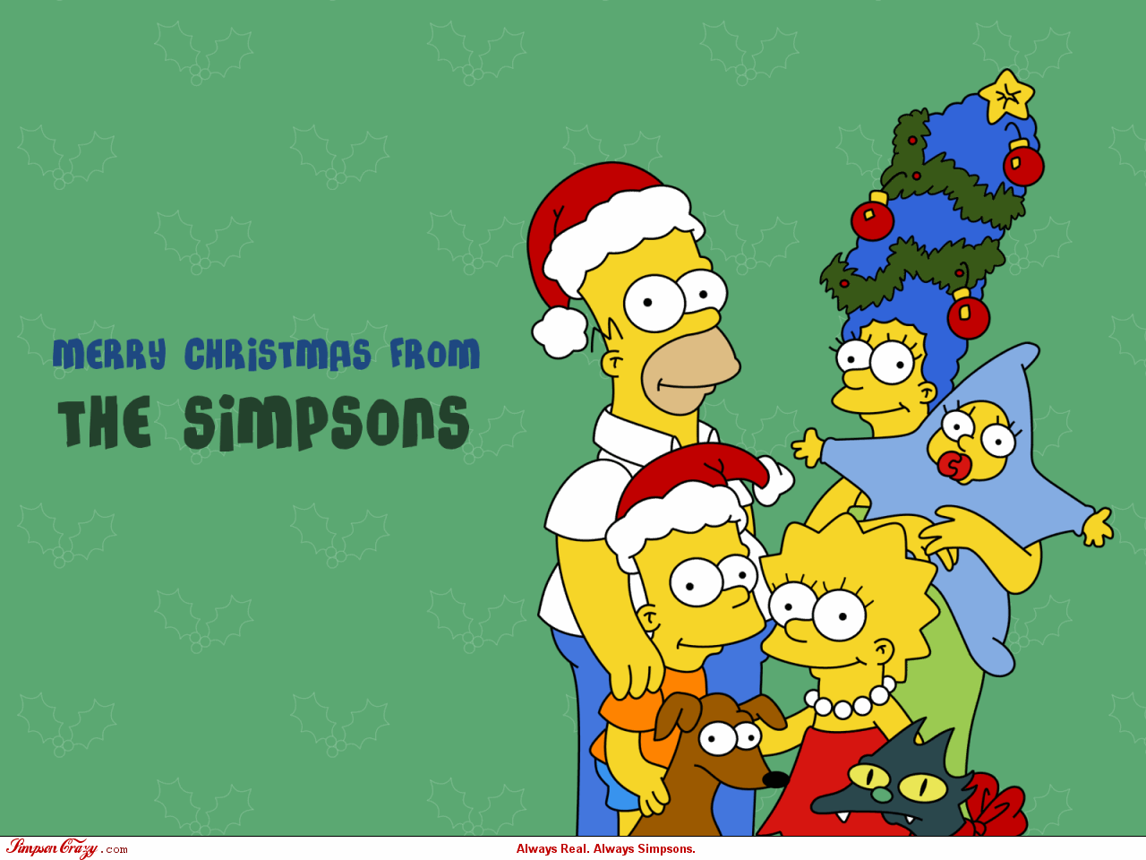 Simpsons Christmas wallpaper!