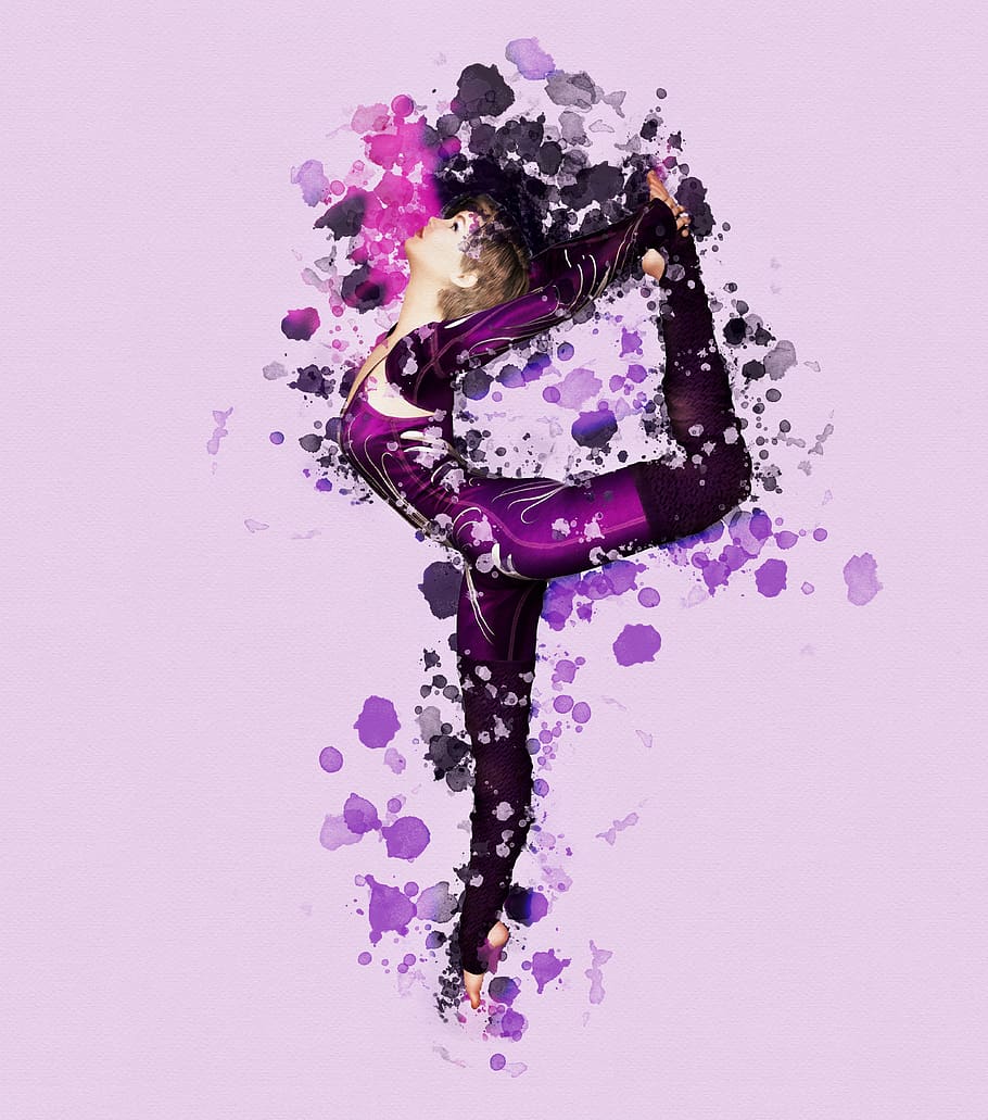 HD wallpaper: dancer, background, spray, splashes of color